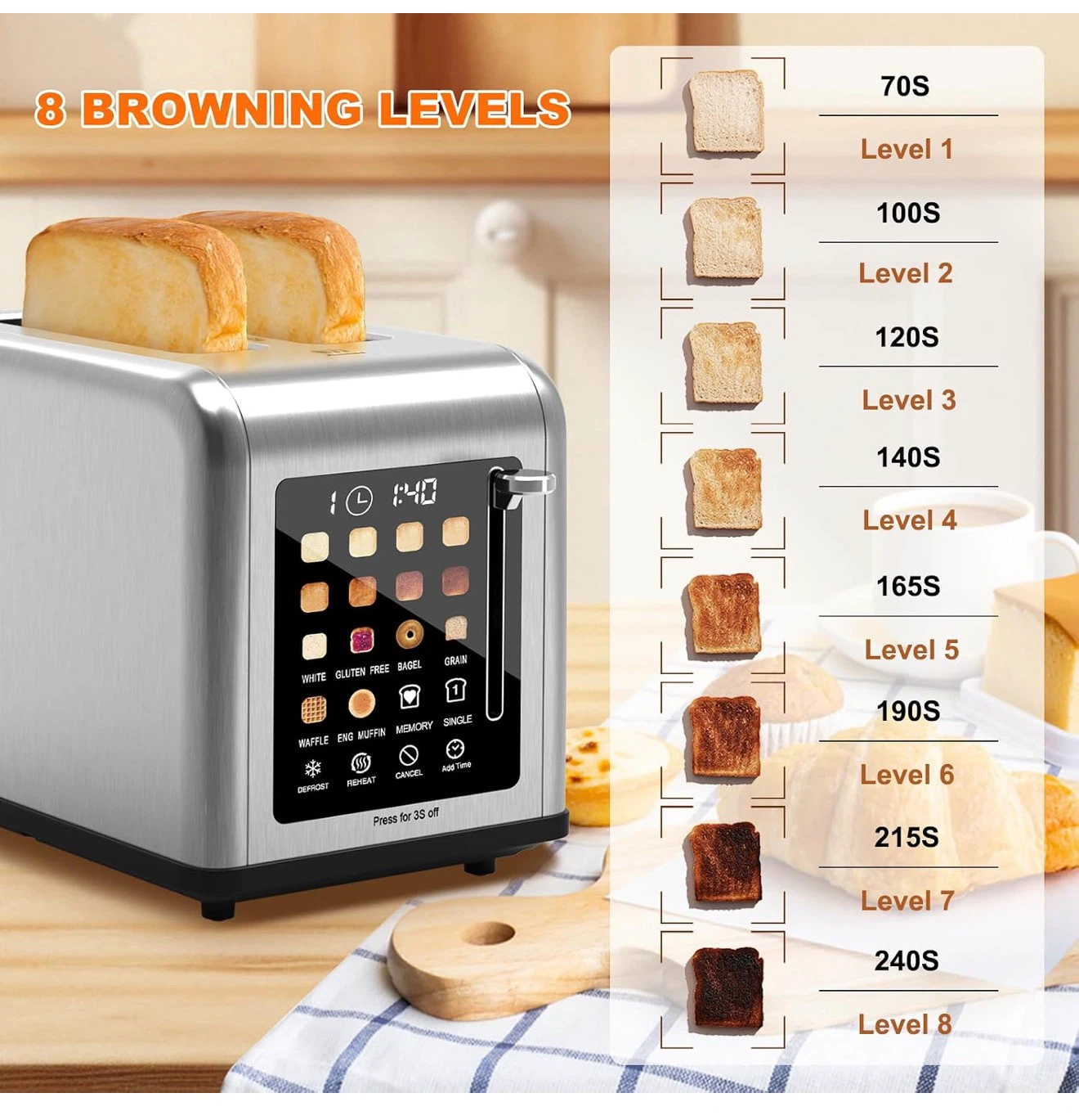 New Kalorik stainless steel 2-slice toaster - photo 2