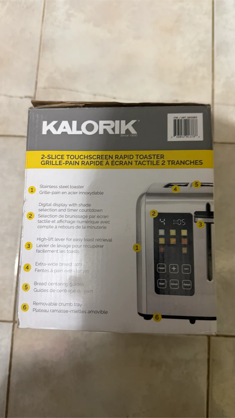 New Kalorik stainless steel 2-slice toaster - photo 4
