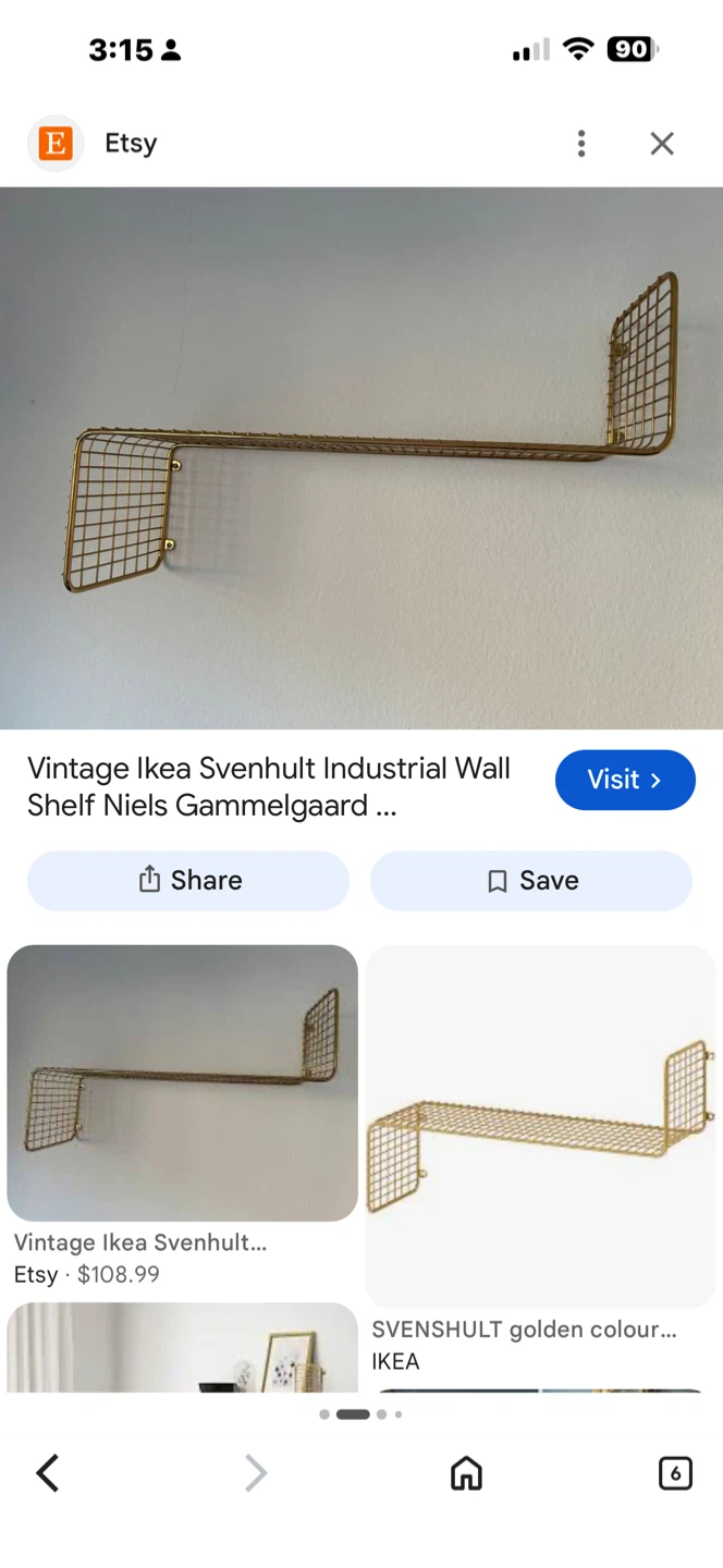 IKEA SVENSHULT Wall Shelf Gold - photo 5