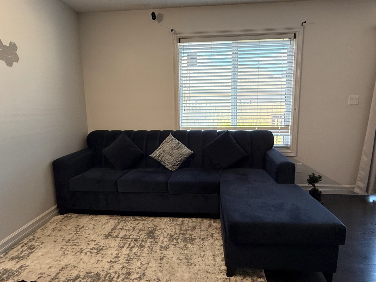 Navy Blue Sectional Sofa with Chaise