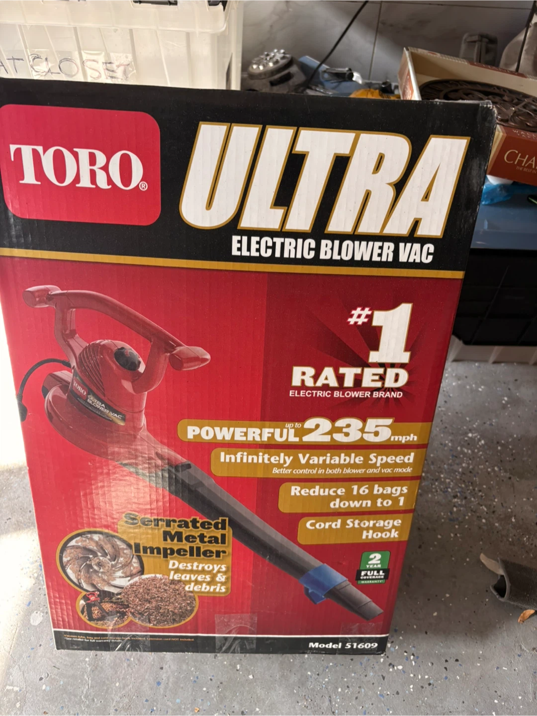 Toro Ultra Electric Blower Vac