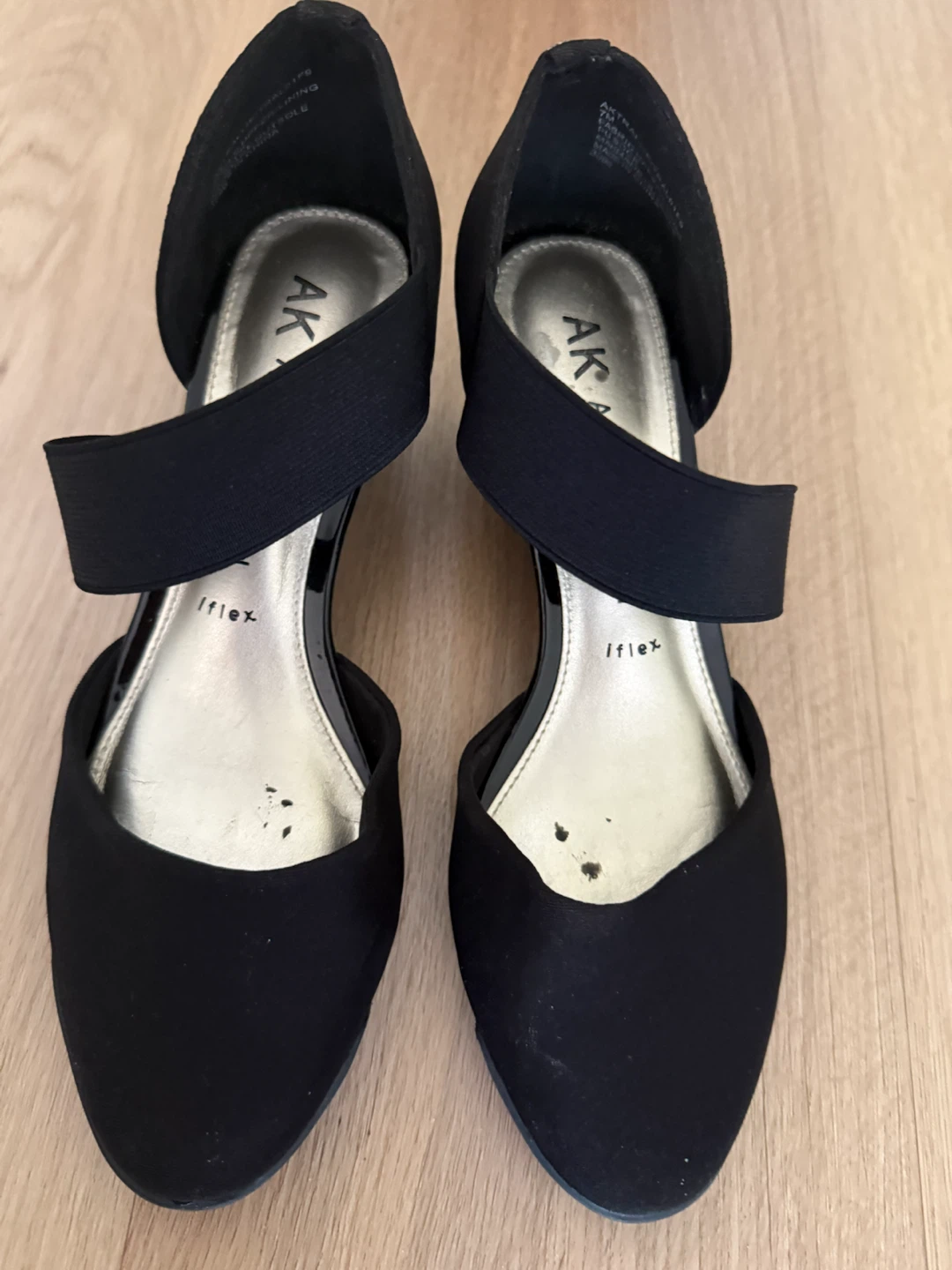 Anne Klein black wedge shoes size 7M