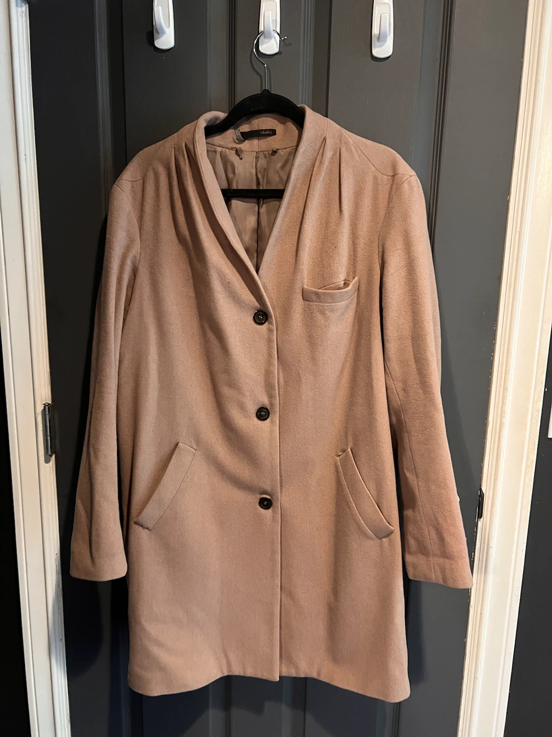 Obakki Tan Wool-Blend Coat