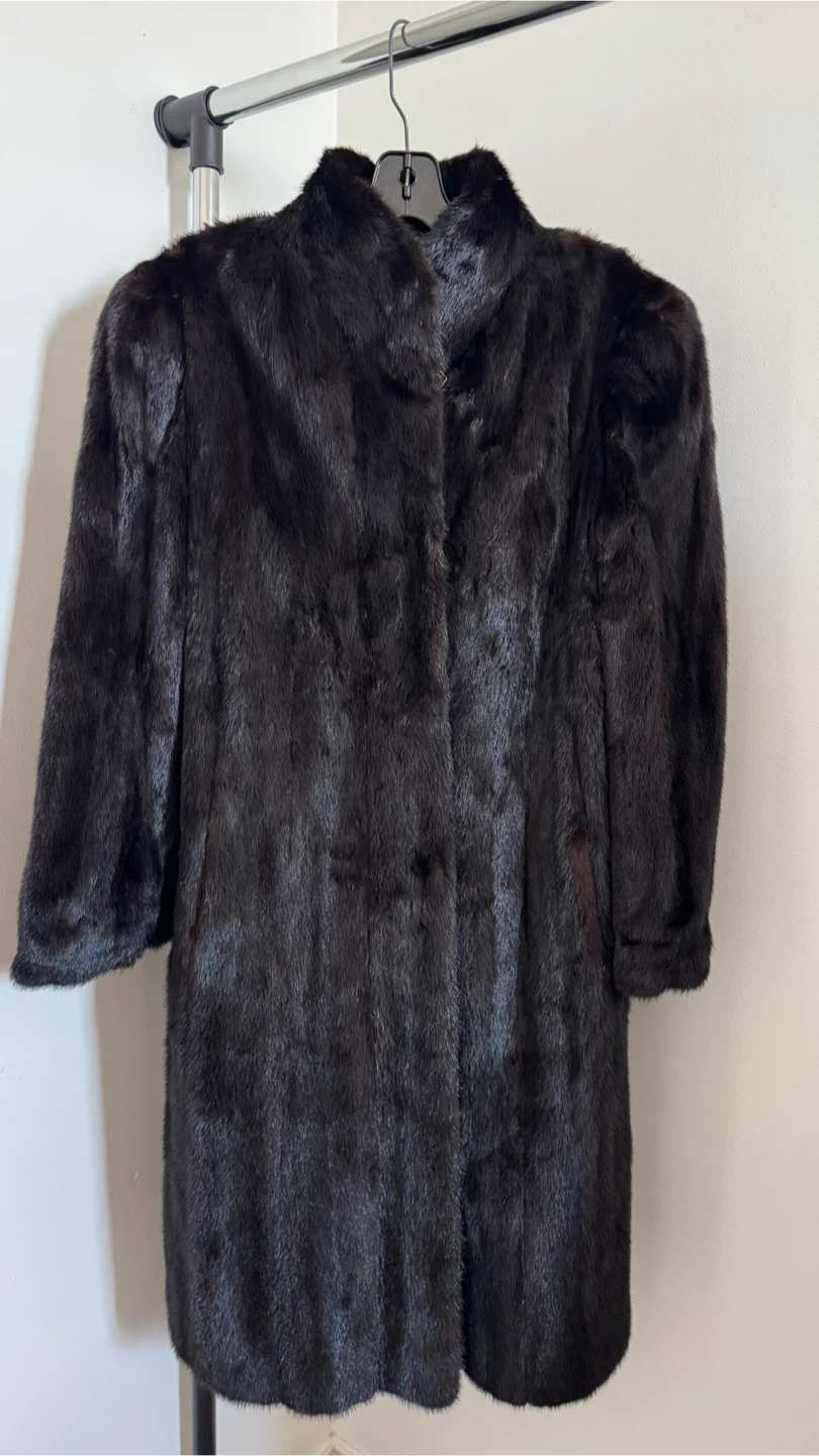 Vintage Mahogany Mink Fur Coat