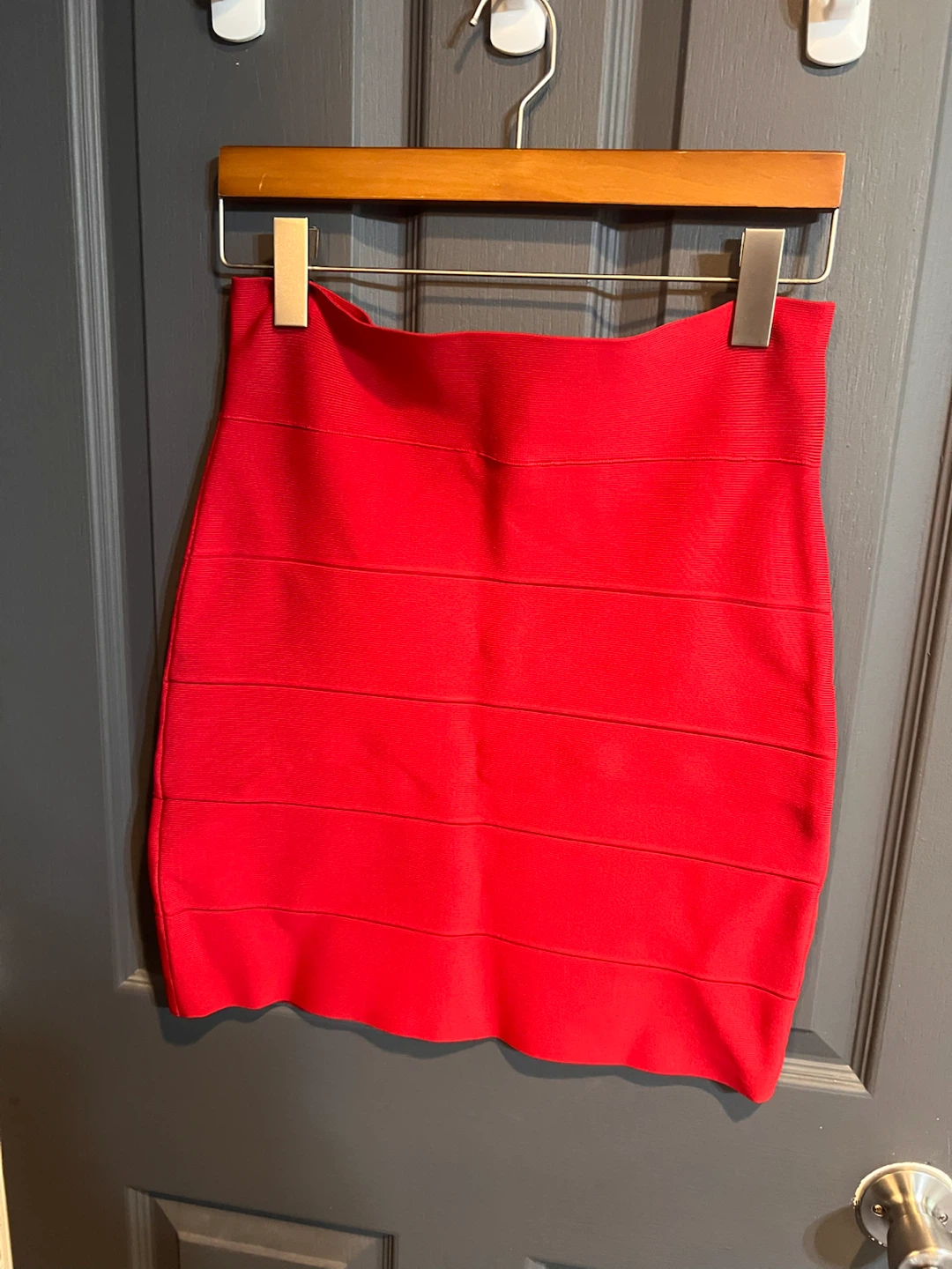 BCBG Red Bandage Mini Skirt