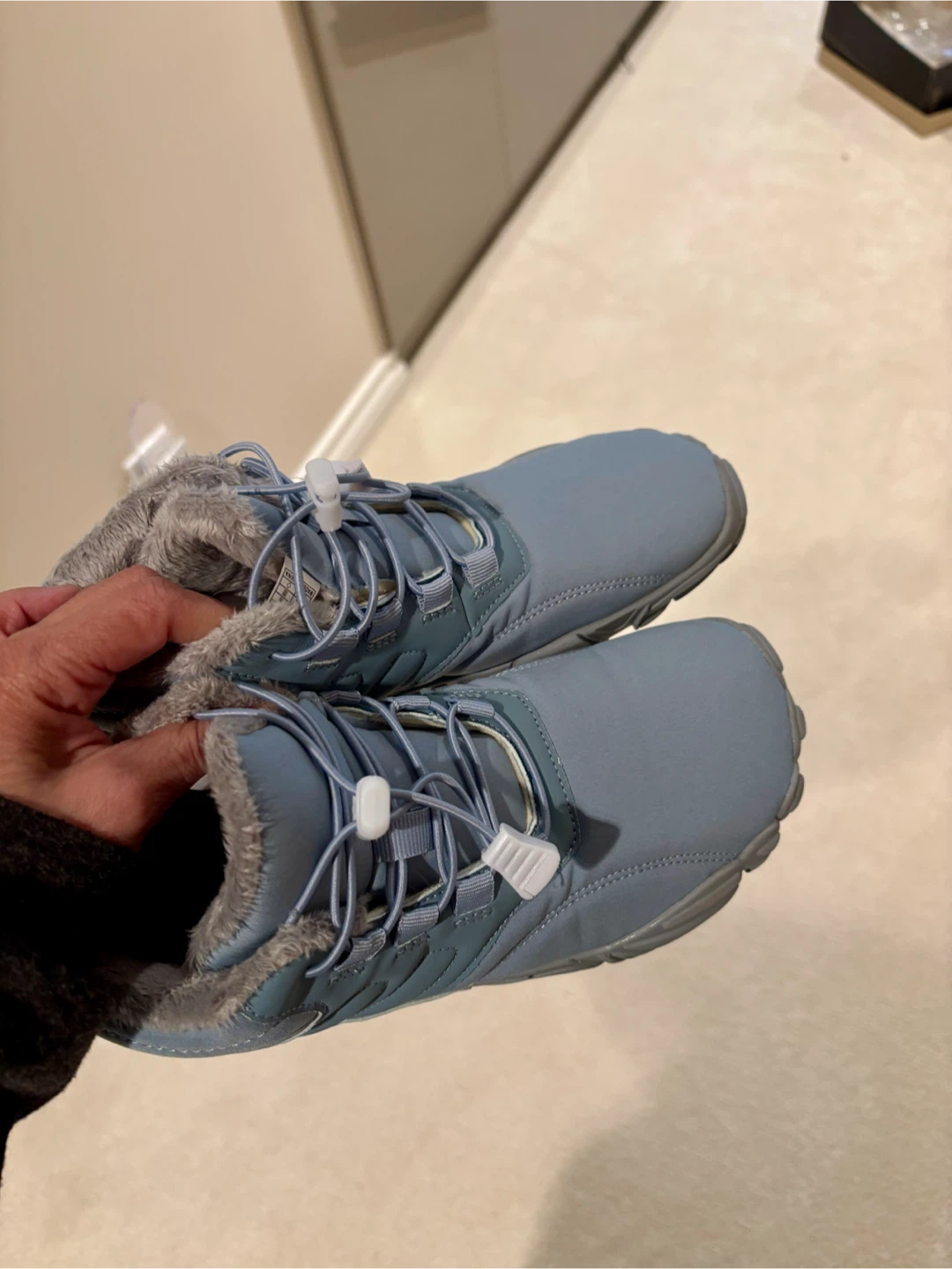 Women's blue winter boots - photo 4