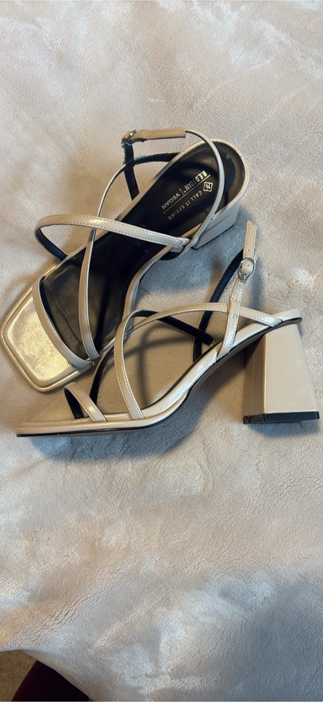 Call It Spring Beige Block Heel Sandals - photo 2