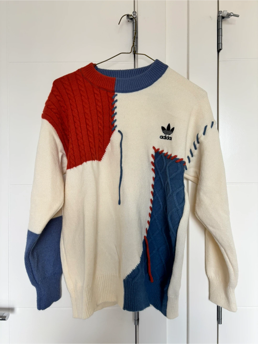 Adidas Colour-Block Patchwork Sweater