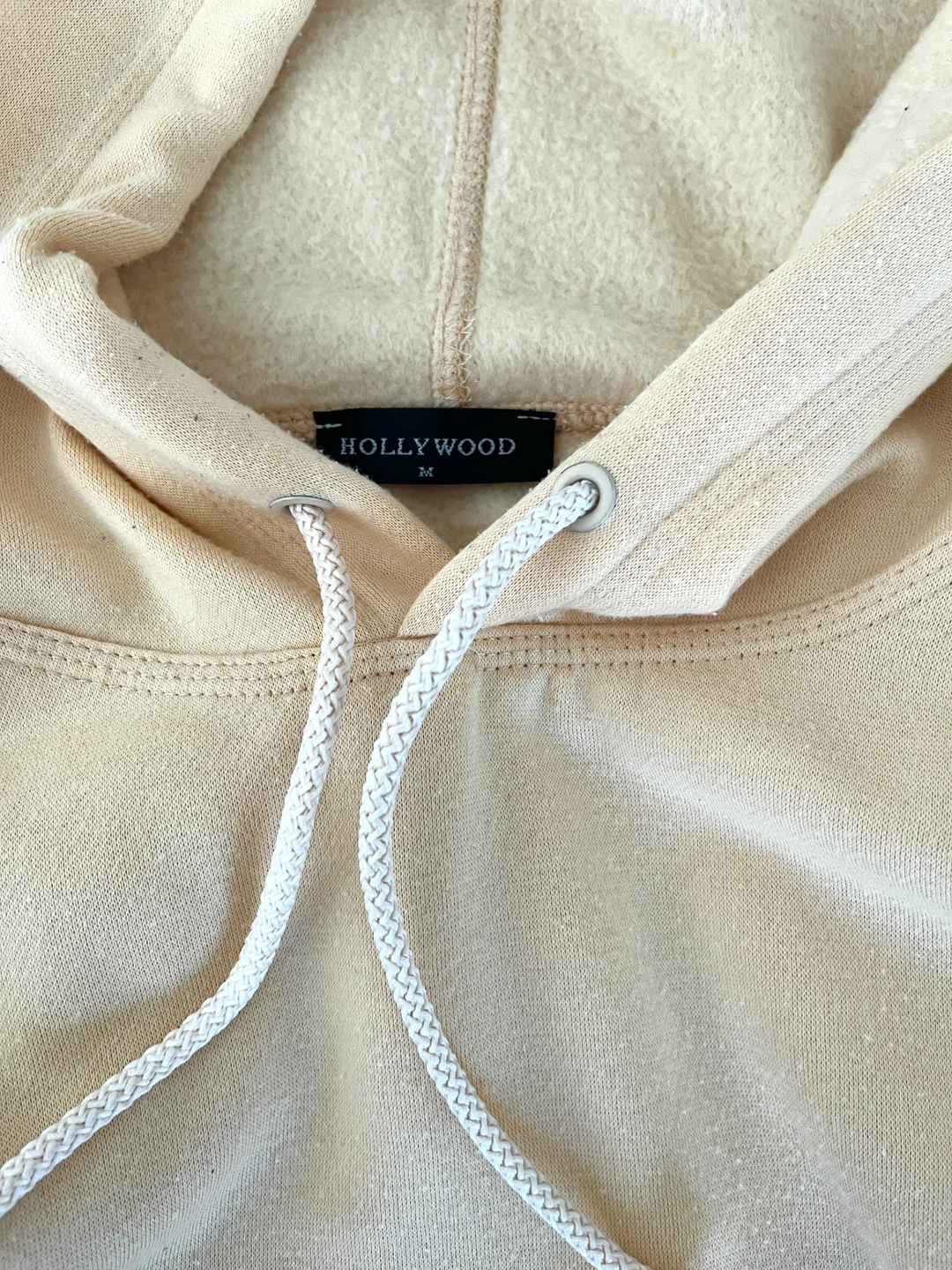 Hollywood Oversized Cream Yellow Hoodie – Size M - photo 4