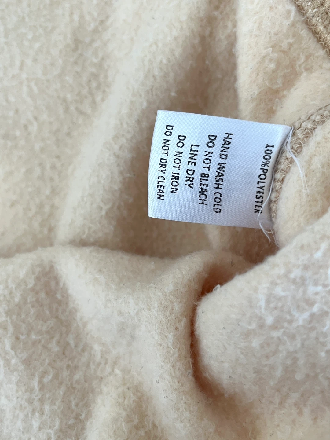 Hollywood Oversized Cream Yellow Hoodie – Size M - photo 5