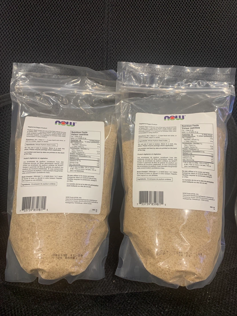 2 Bags of NOW Whole Psyllium Husks - photo 2