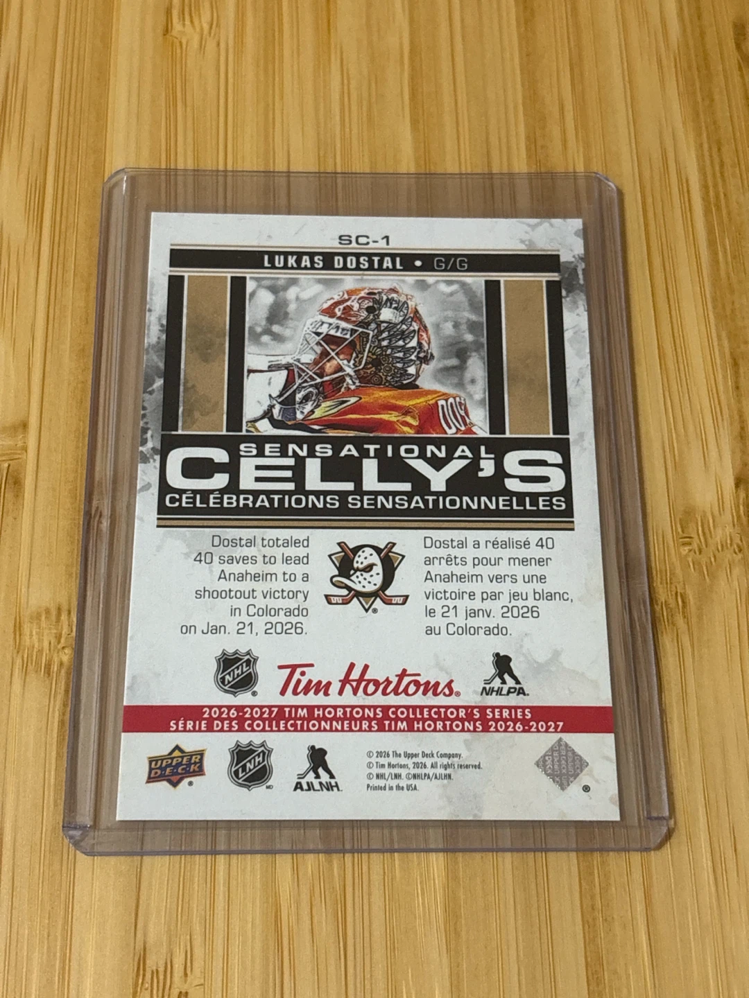 Lukas Dostal sensational celly’s hockey card - photo 2