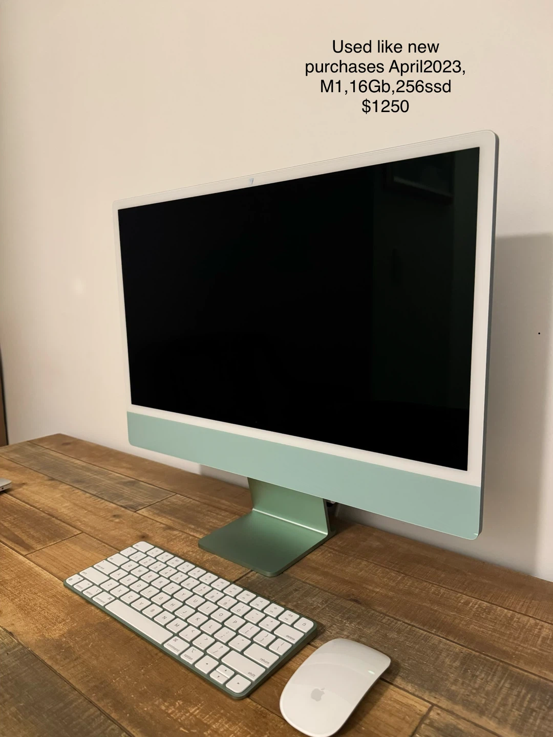 iMac 24-inch with M1 chip, 16GB RAM, 256gb SSD, April 2023