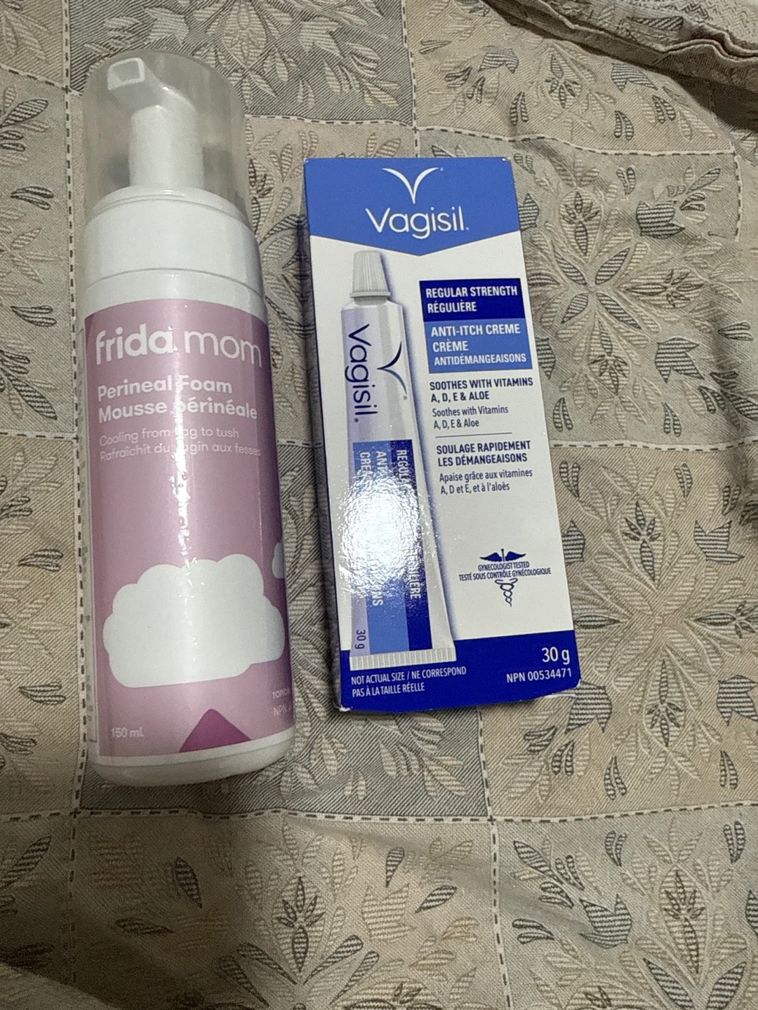 Frida Mom Perineal Foam and Vagisil Cream