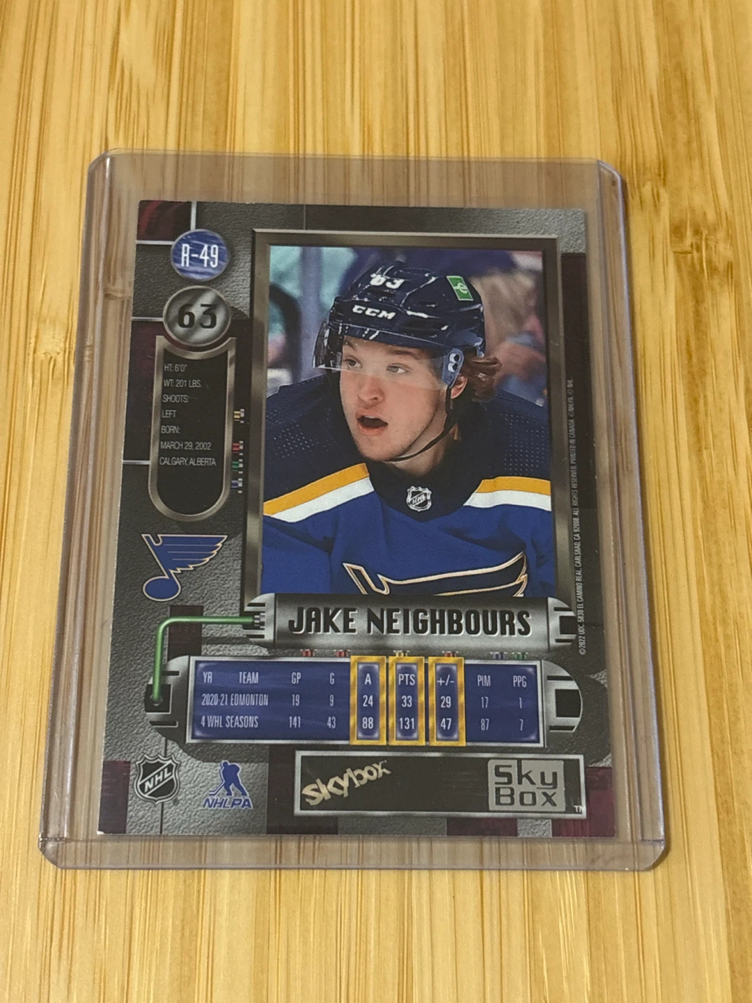 Jake Neighbours rookie card - photo 2