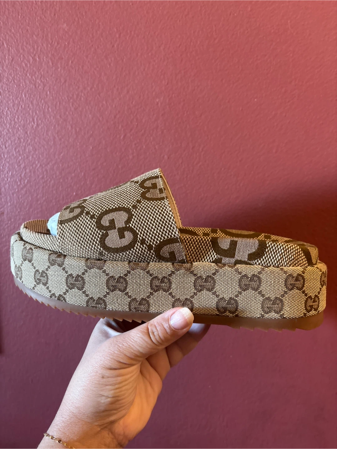 Gucci Platform Slides Size 39 New