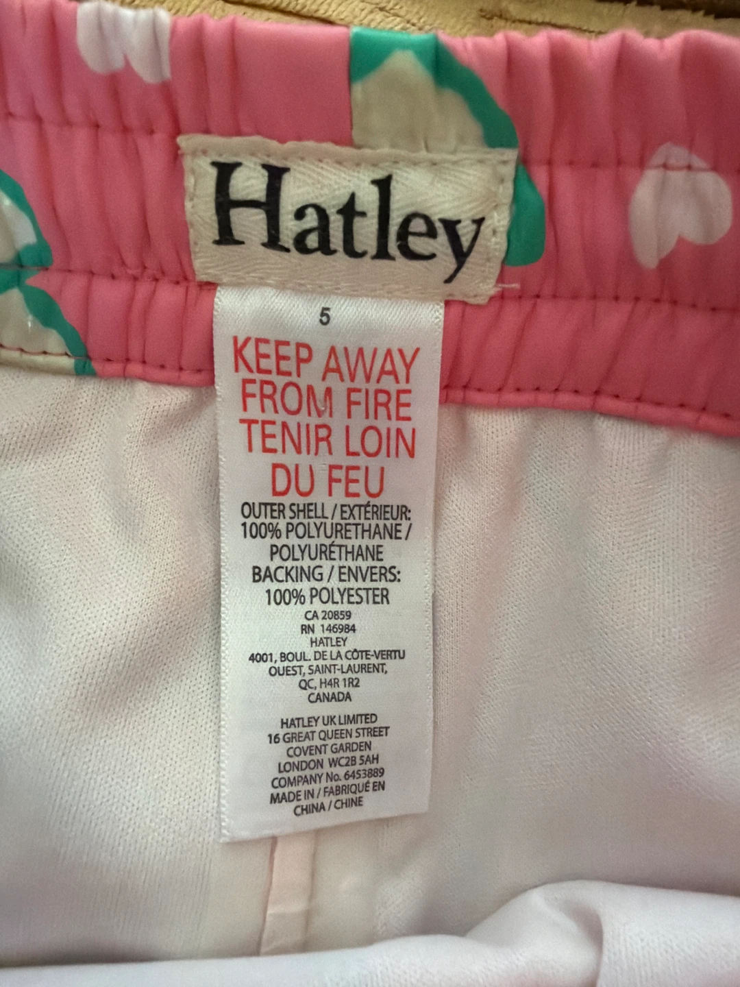 Hatley Rain Pants Size 5 - photo 2
