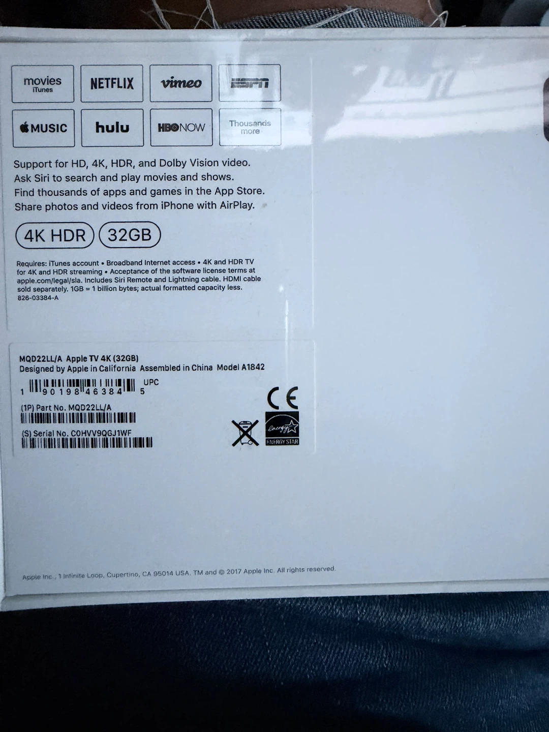 New Sealed Apple TV 4K 1st Gen 32GB (Model A1842) - photo 2
