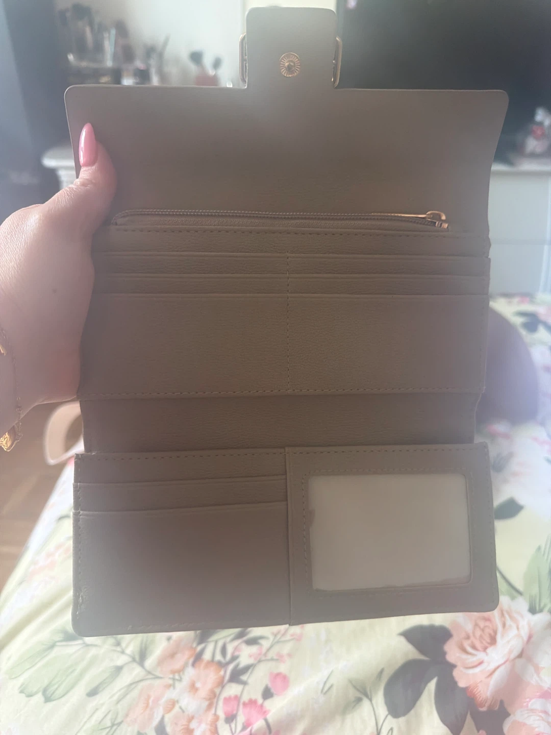 Taupe Rectangle Wallet with Buckle - photo 3