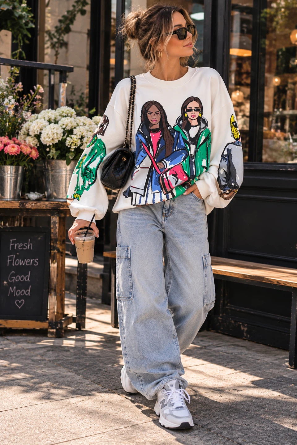 Graphic Print Crewneck Sweatshirt - photo 5
