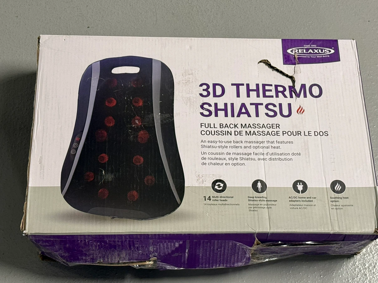 Relaxus 3D Thermo Shiatsu Full Back Massager