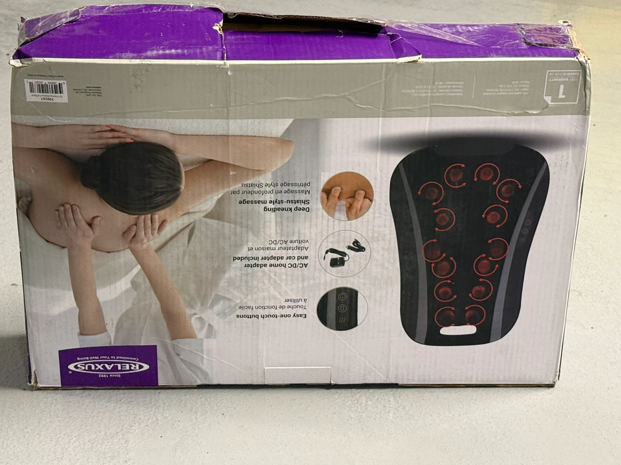 Relaxus 3D Thermo Shiatsu Full Back Massager - photo 2