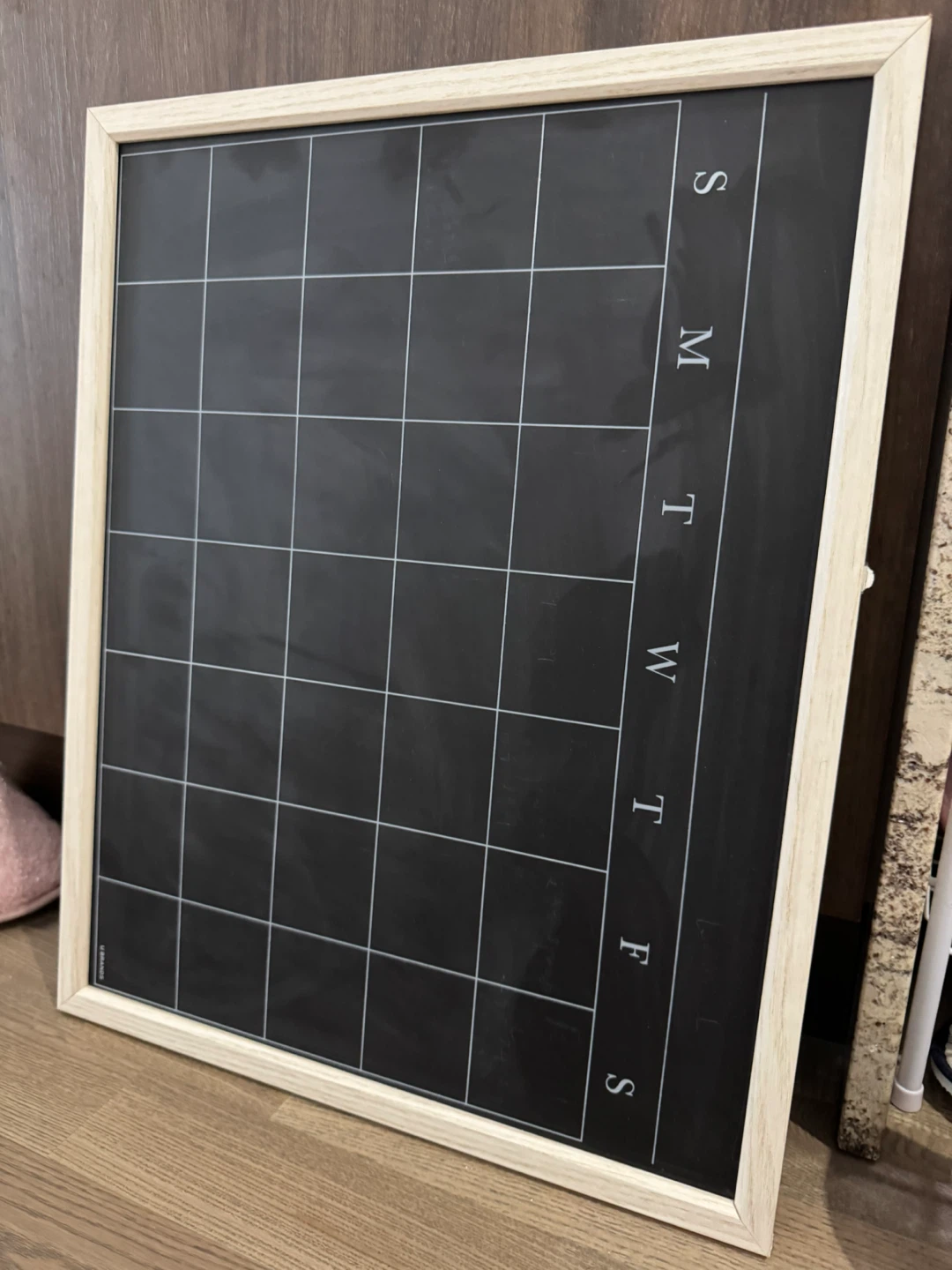U Brands Magnetic Monthly Calendar BlackBoard