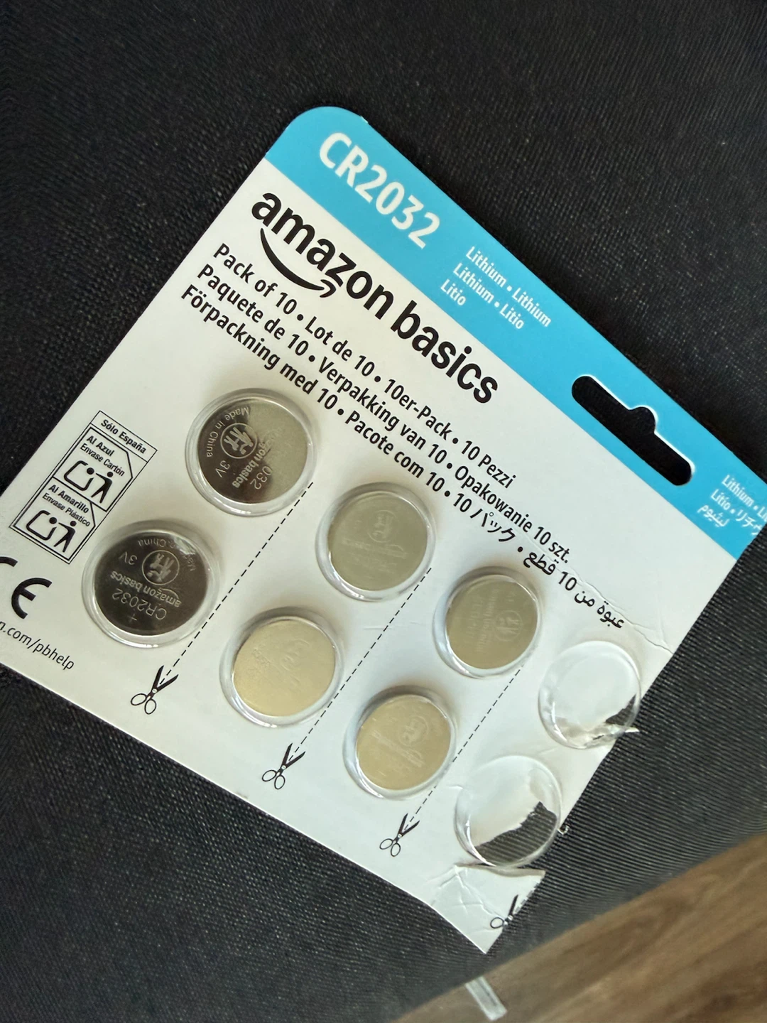 Amazon Basics CR2032 Lithium Batteries 6-Pack