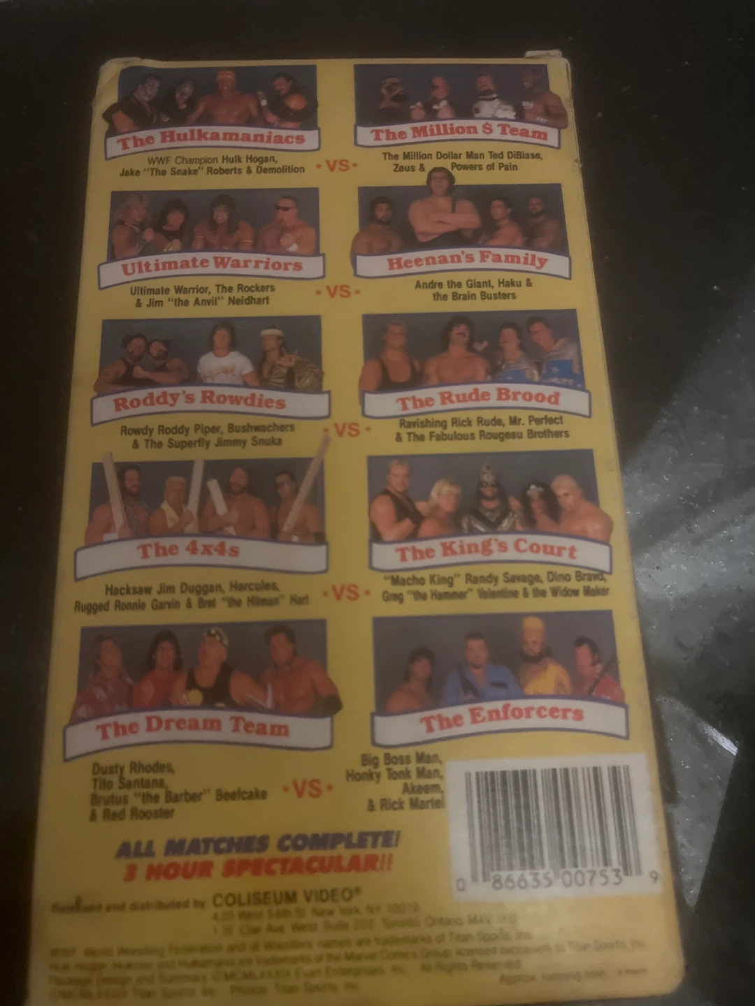 WWF survivor series 3rd annual vhs video coliseum - photo 2