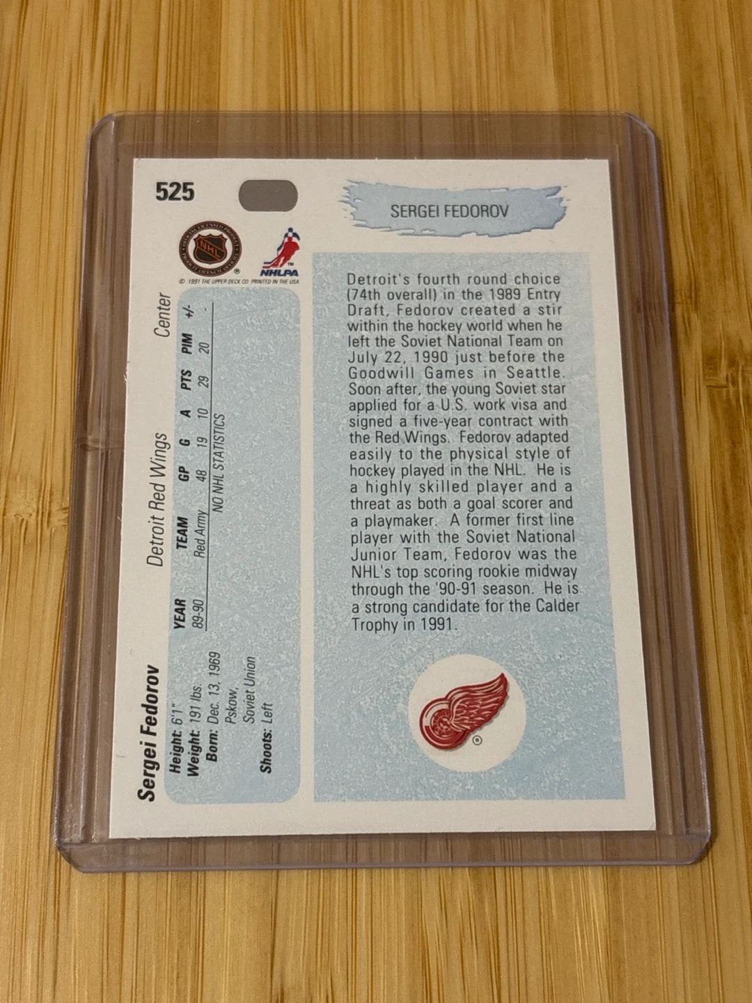 Sergei Fedorov young guns hockey card - photo 2