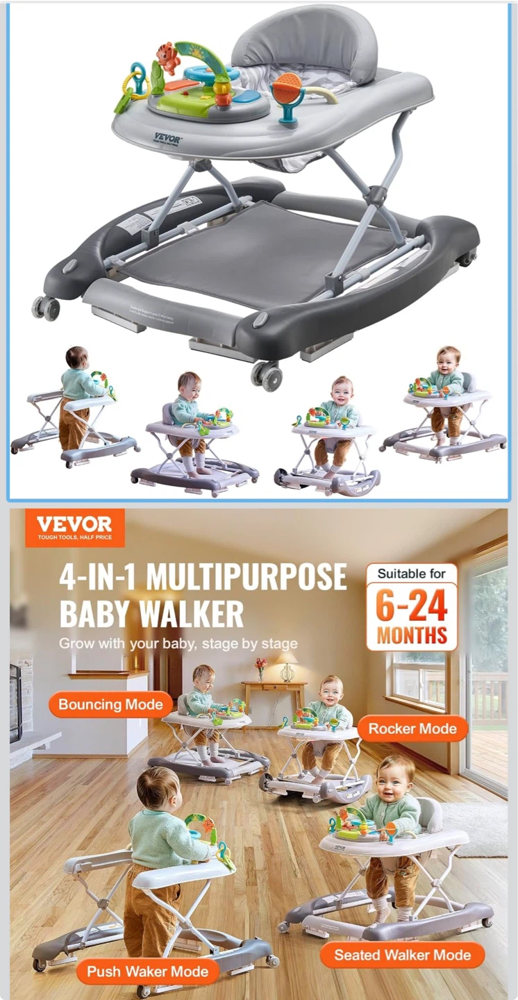 VEVOR 4-in-1 Multipurpose Baby Walker - photo 5