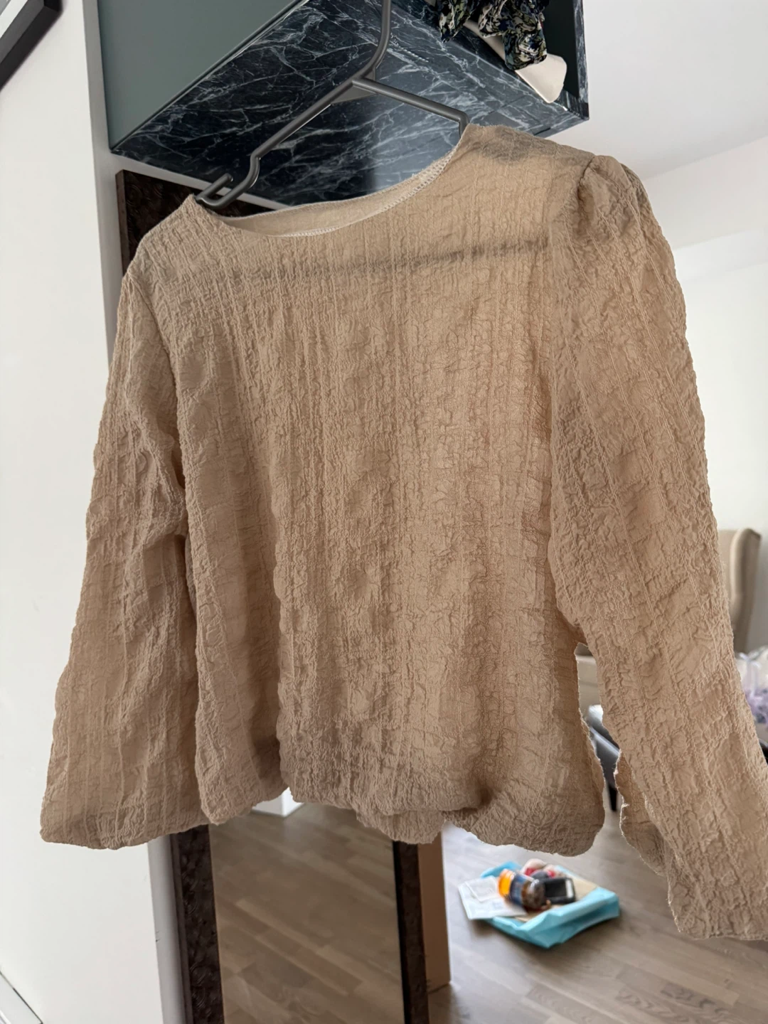 Designer’s old moneyed style Beige Blouse