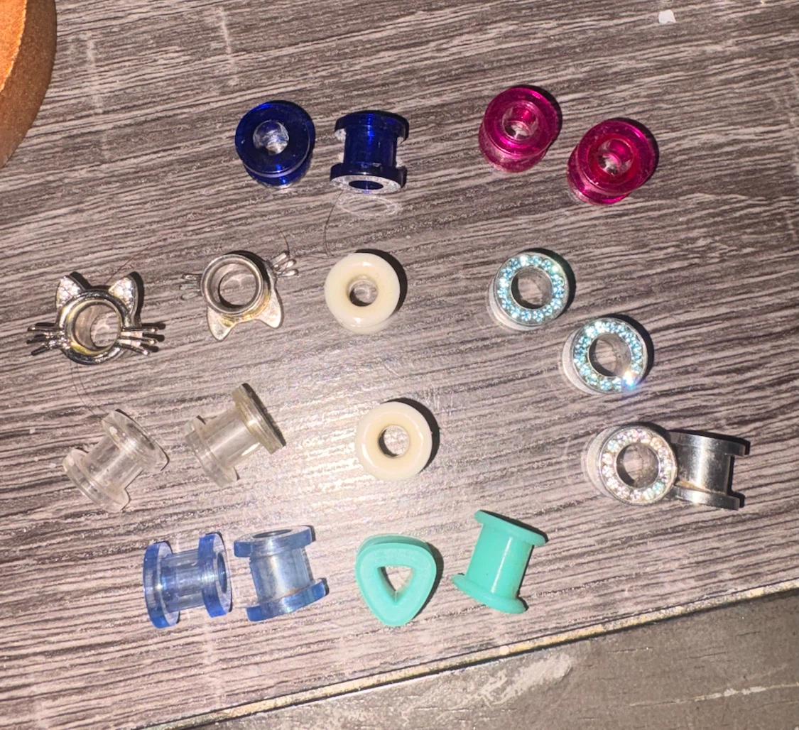 Assorted Ear Stretching Plugs and Tunnels