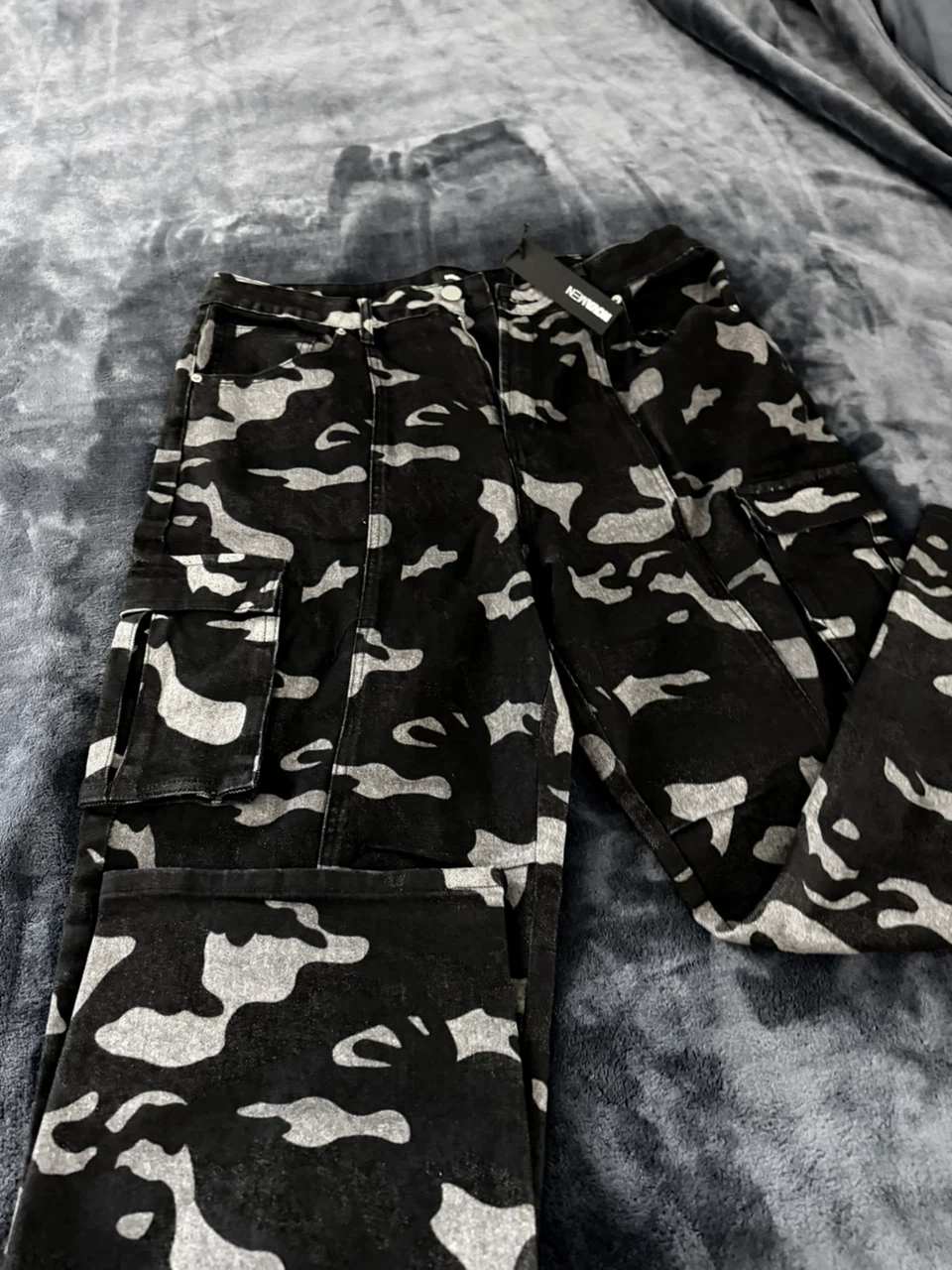 NovaMen Black Camo Cargo Pants - photo 3