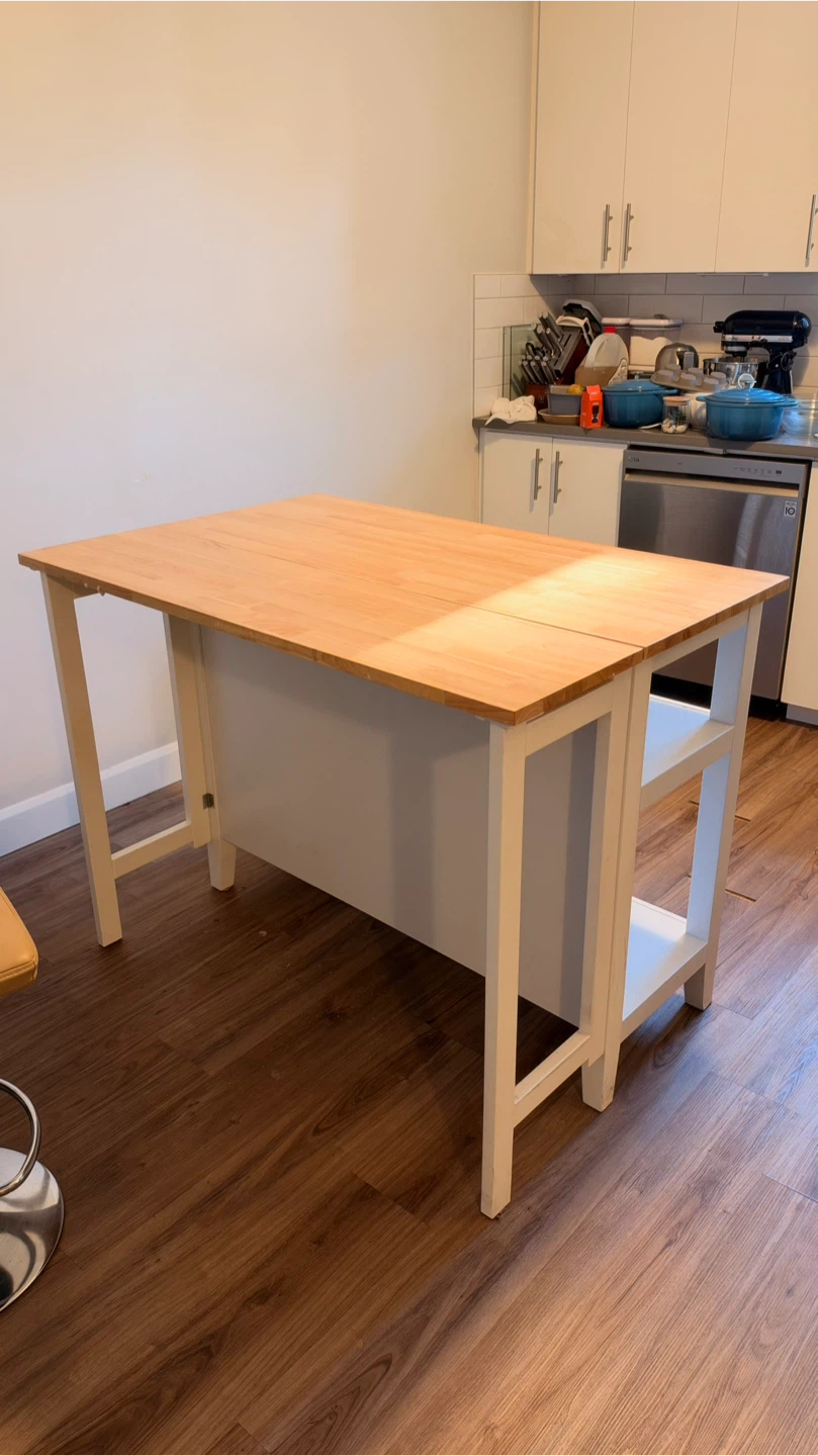 Kitchen Island with Drop Leaf