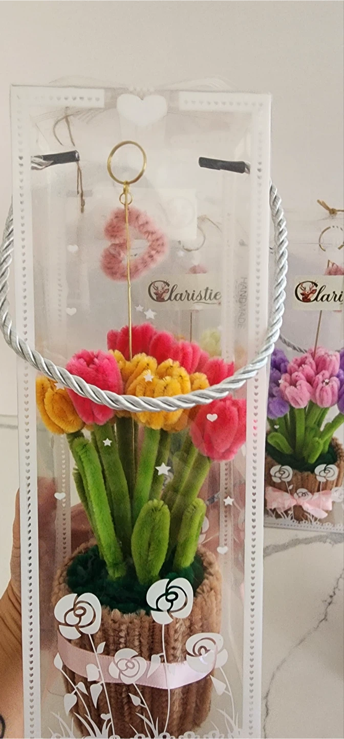 Claristie Handmade Pipe Cleaner Mini Flower Photo Holder - photo 2