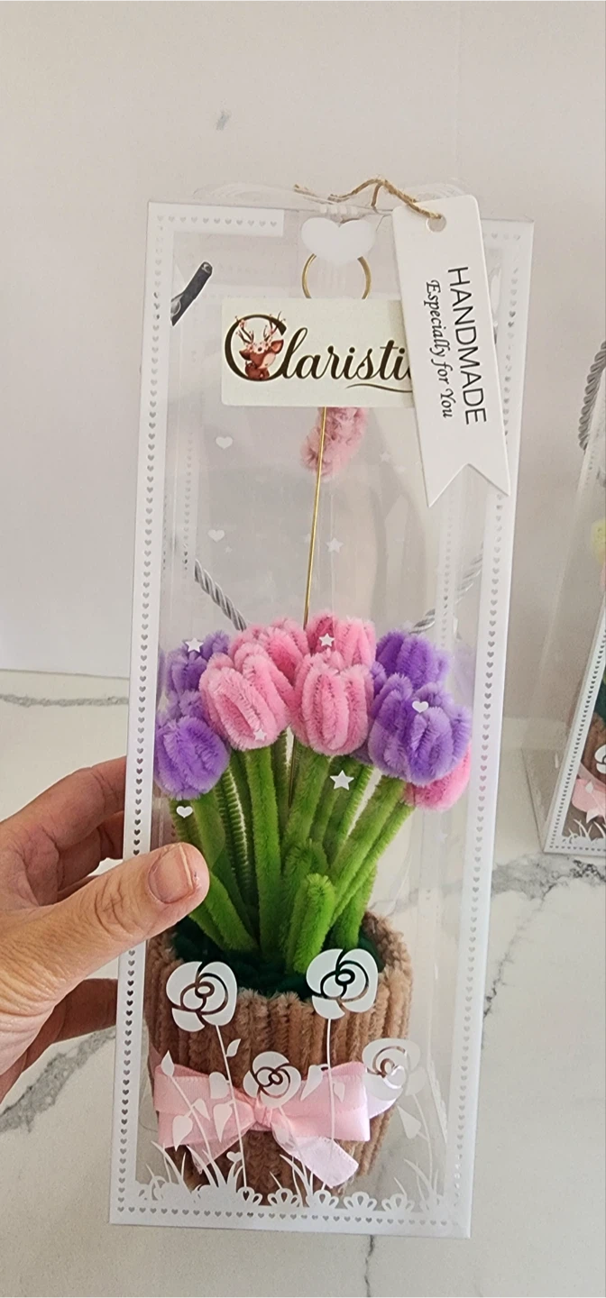 Claristie Handmade Pipe Cleaner Mini Flower Photo Holder - photo 3