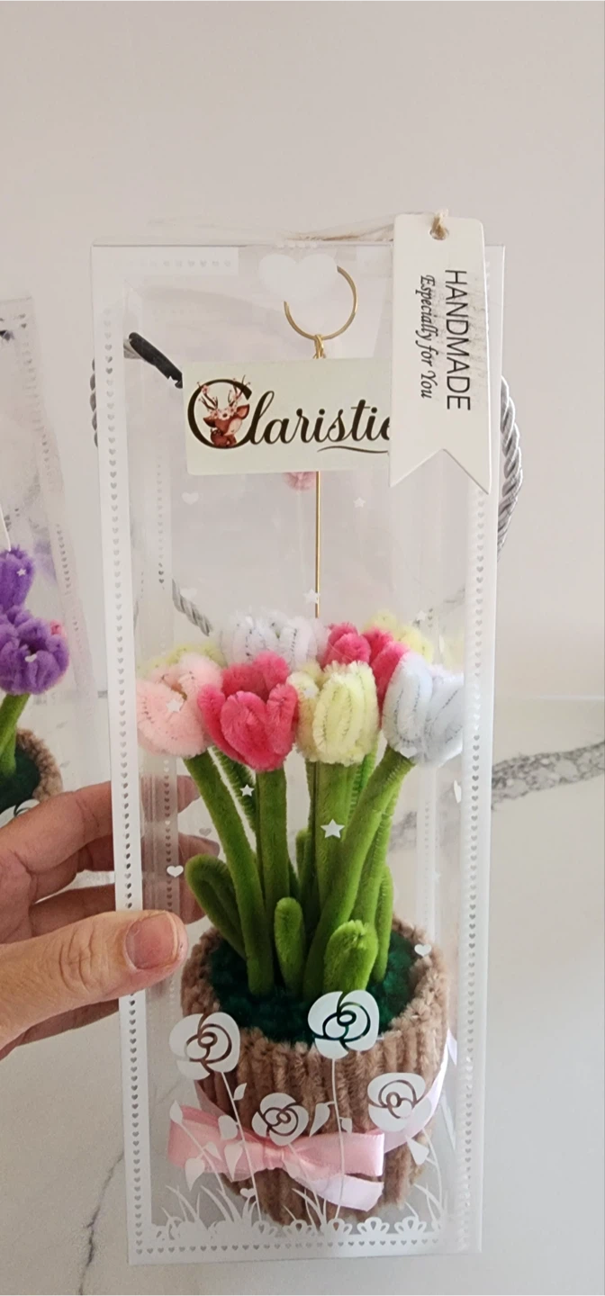 Claristie Handmade Pipe Cleaner Mini Flower Photo Holder - photo 4