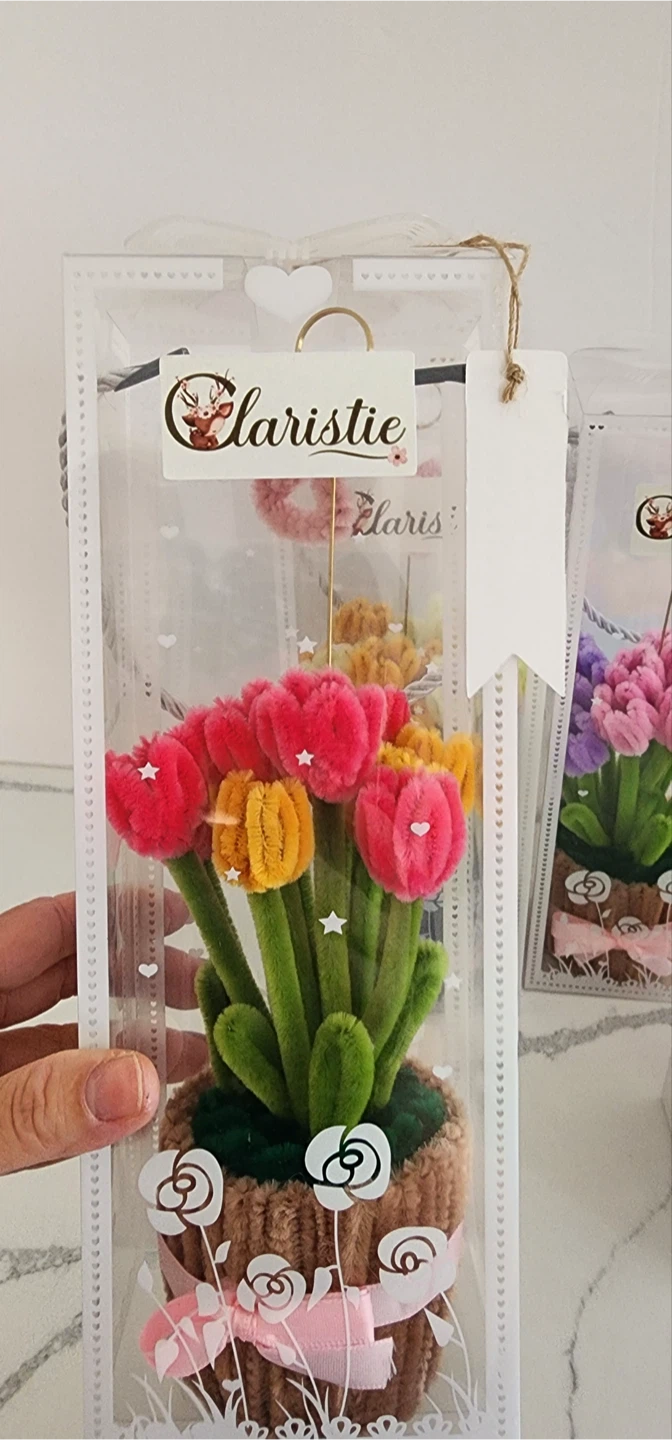 Claristie Handmade Pipe Cleaner Mini Flower Photo Holder - photo 5