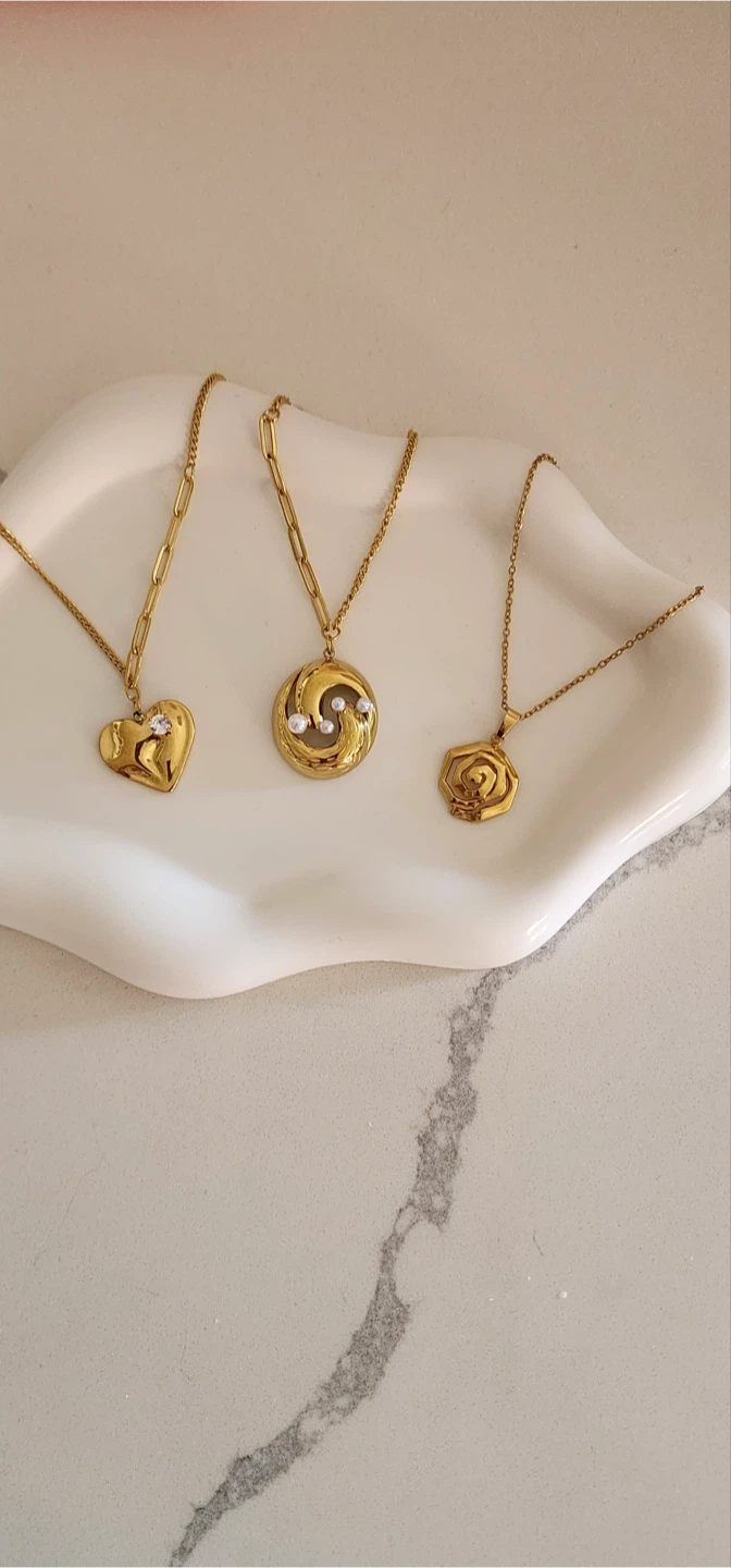 18k Gold Plated Stainless Steel Pendant Necklaces