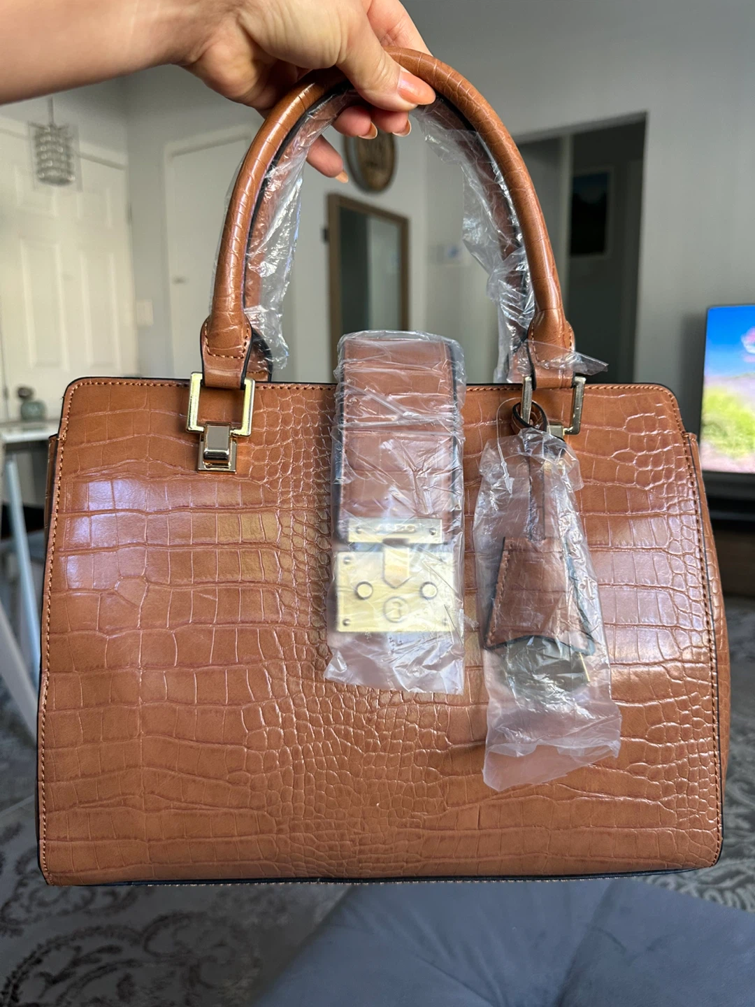 New Aldo Dulin Croc Embossed Handbag - photo 3