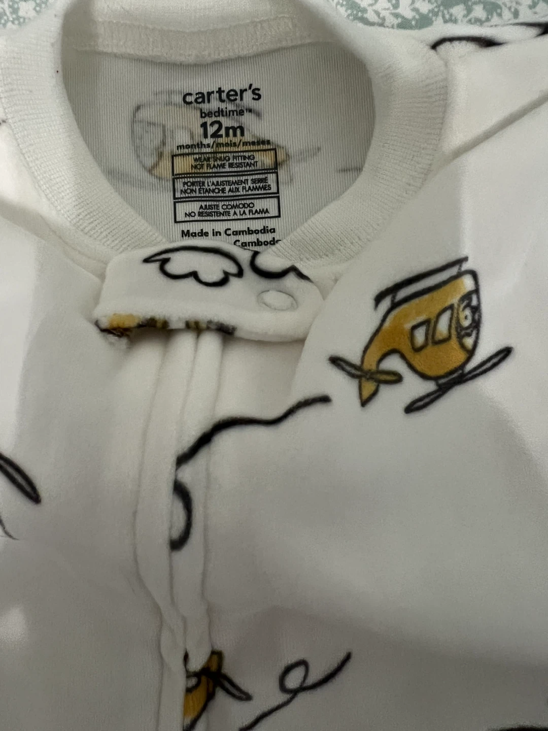 Carter's Helicopter Print Sleepsuit 12m - photo 2