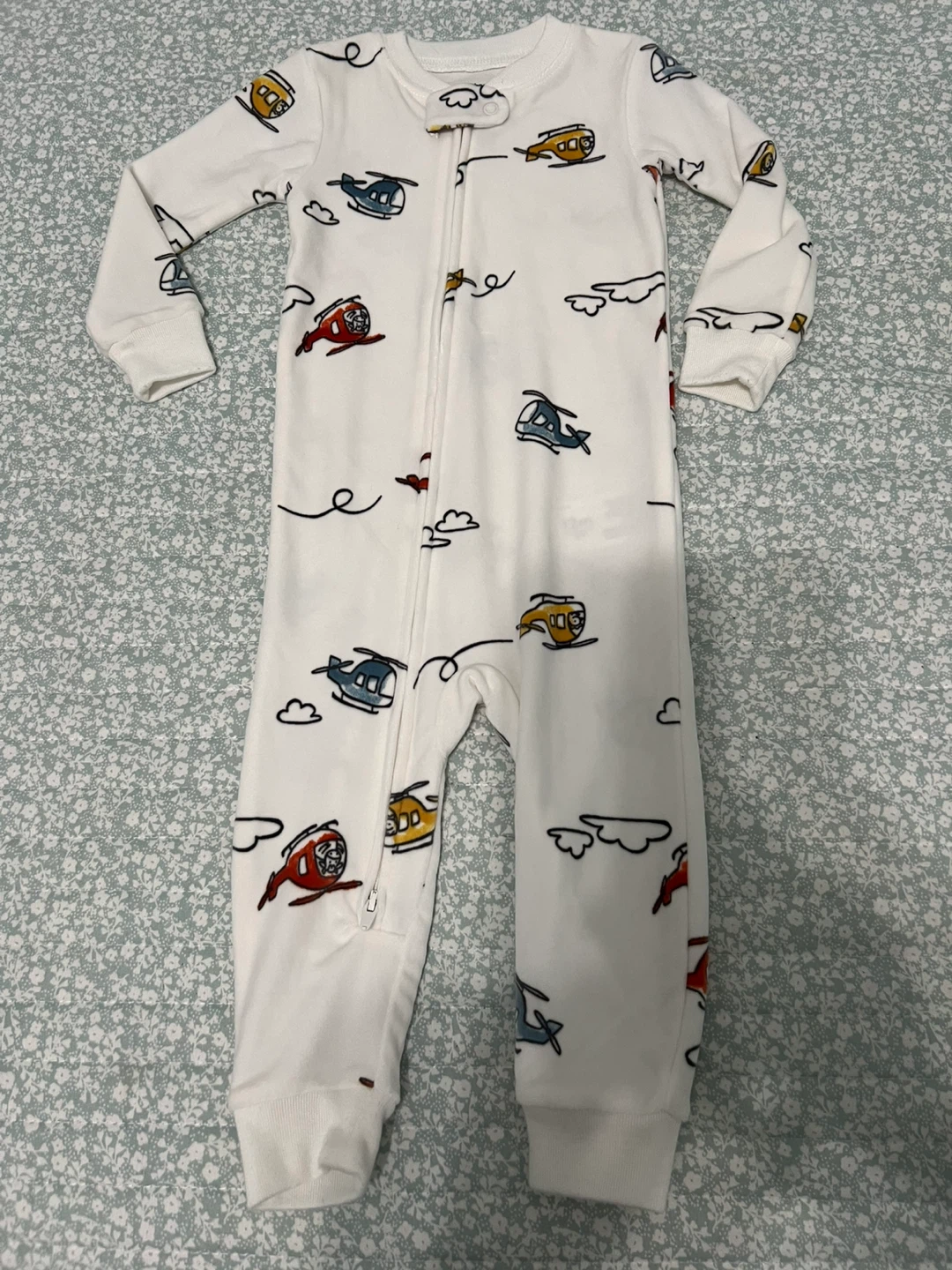 Carter's Helicopter Print Sleepsuit 12m