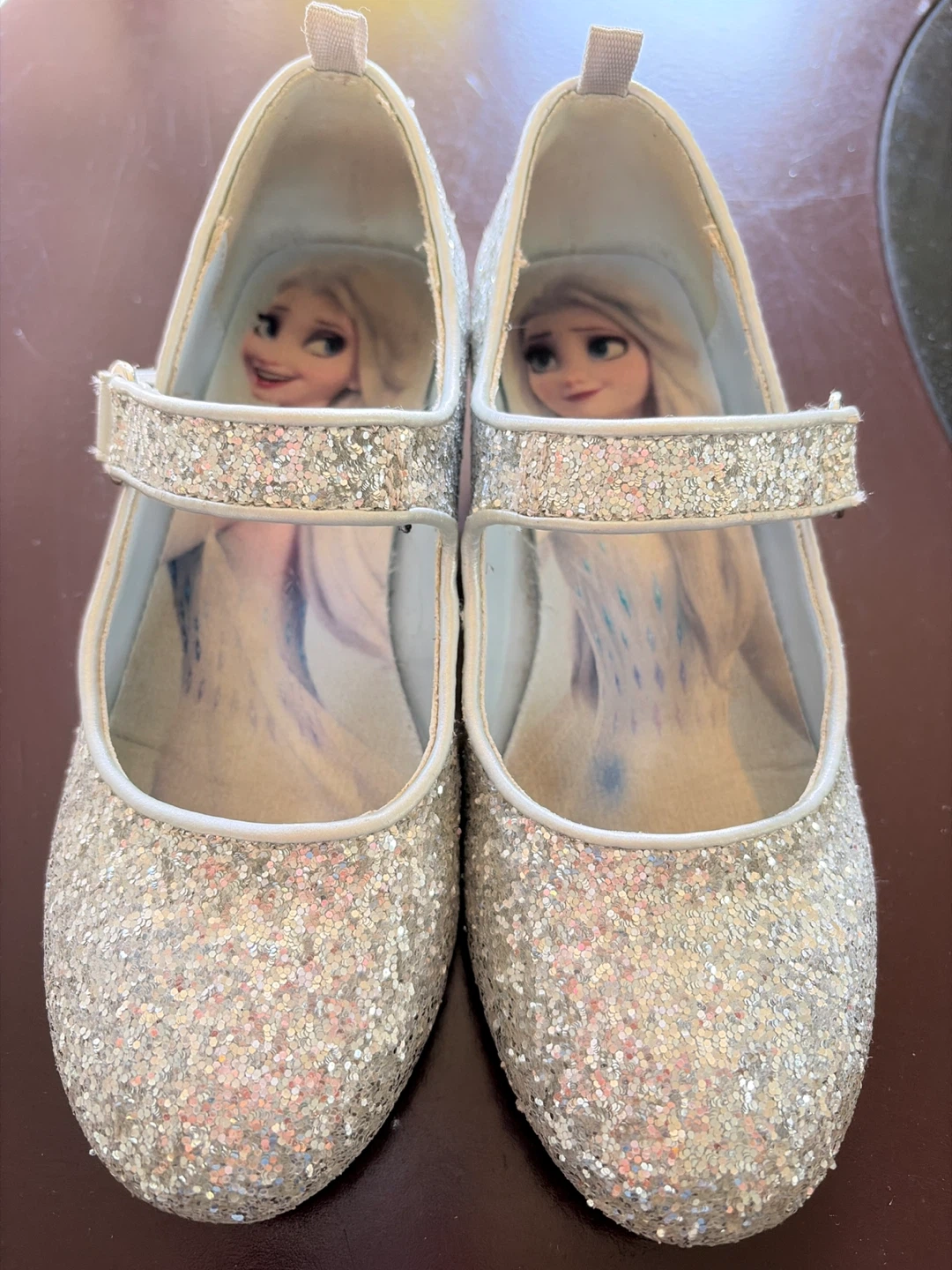 H&M Disney Frozen Elsa Glitter Shoes Size 13.5