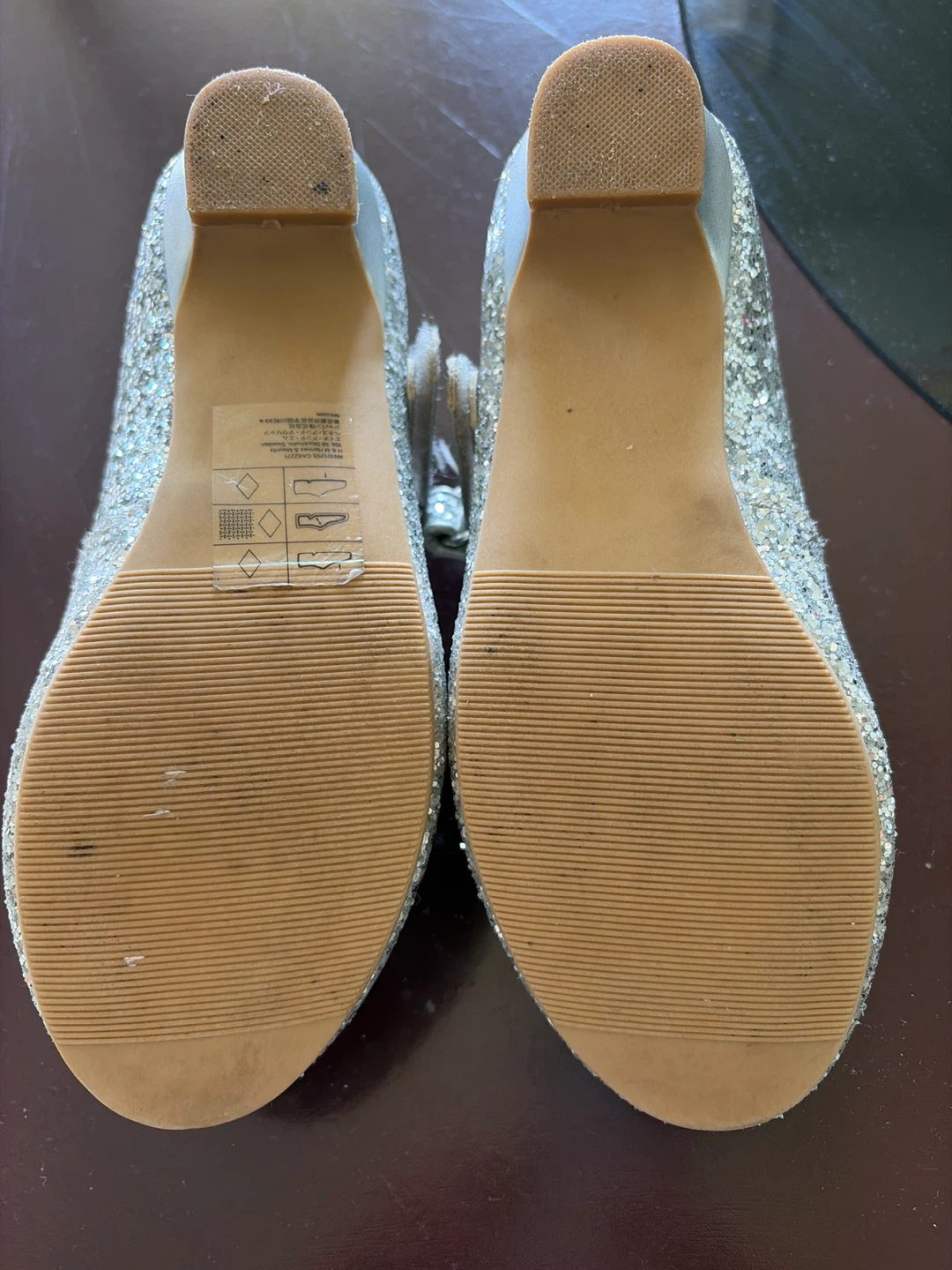 H&M Disney Frozen Elsa Glitter Shoes Size 13.5 - photo 3