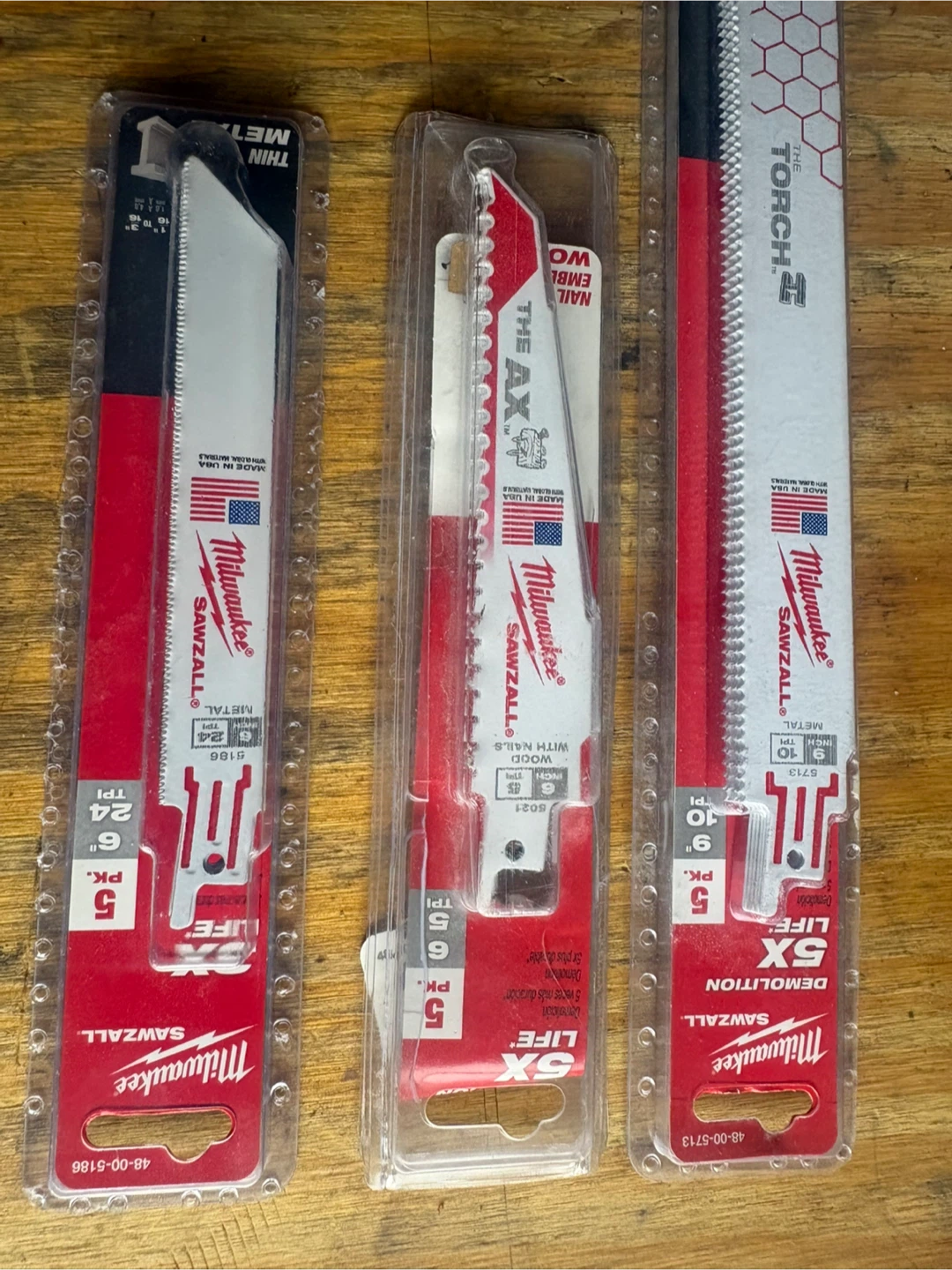 Milwaukee Sawzall Reciprocating Saw Blades (3 Packs)