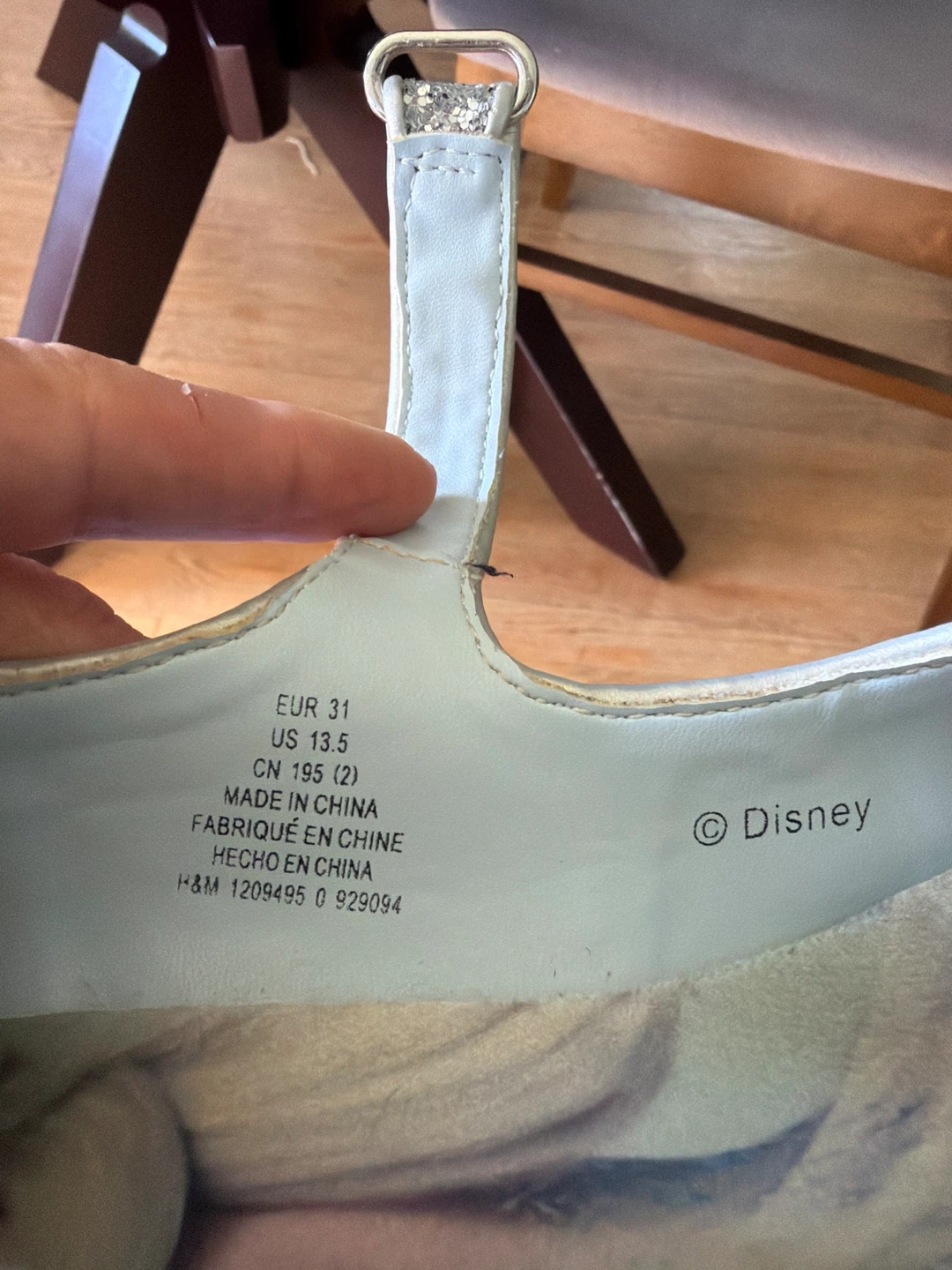H&M Disney Frozen Elsa Glitter Shoes Size 13.5 - photo 4