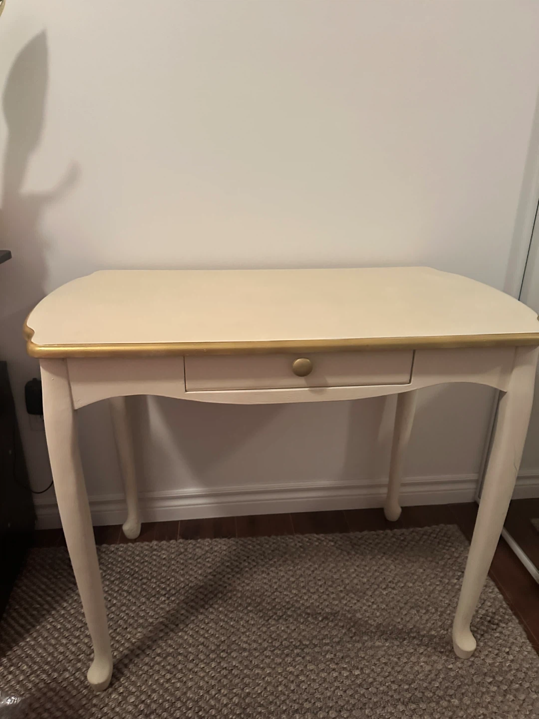 Accent Table - white and gold