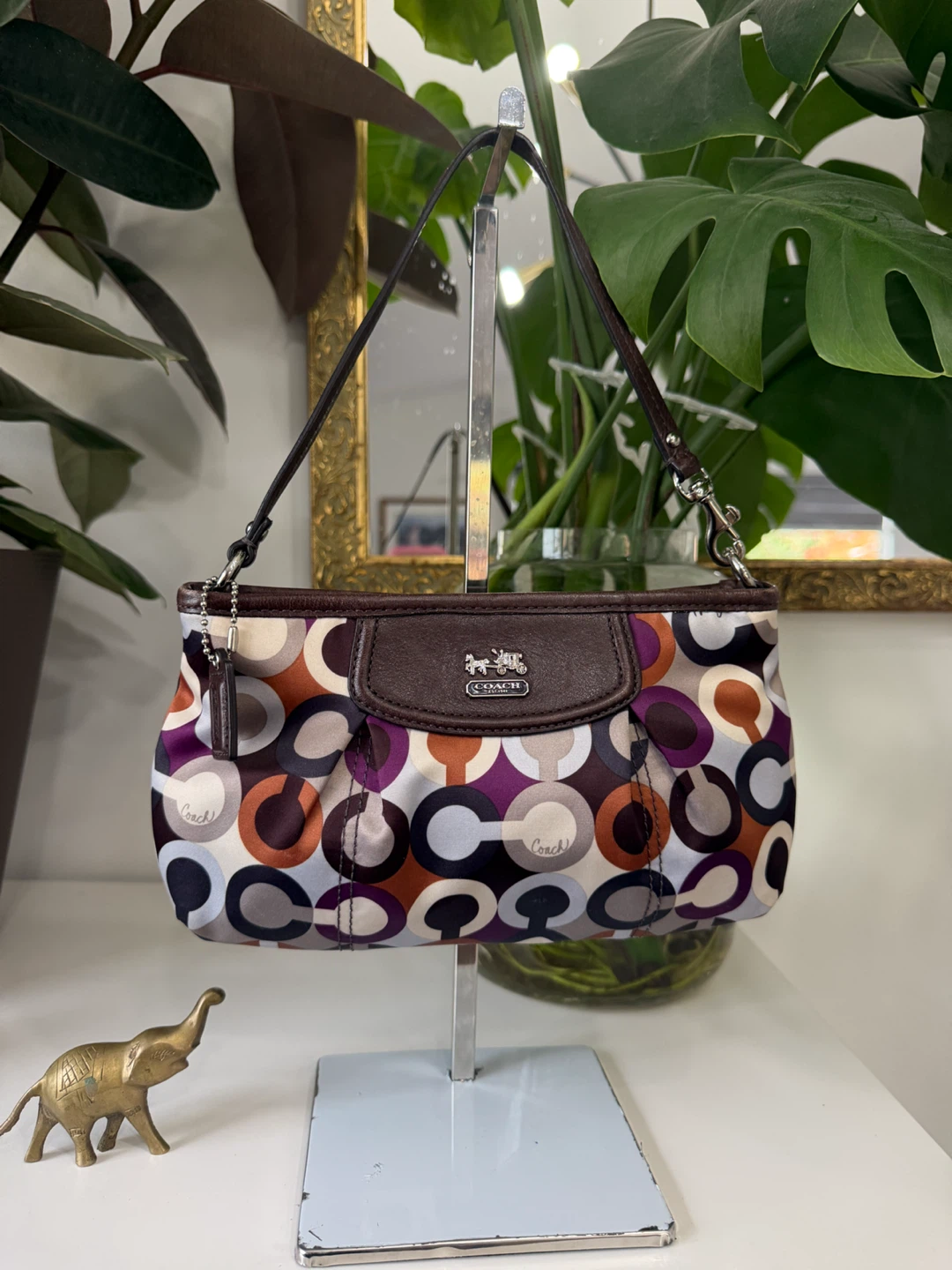 Coach Signature Multi-Coloured Wristlet Bag