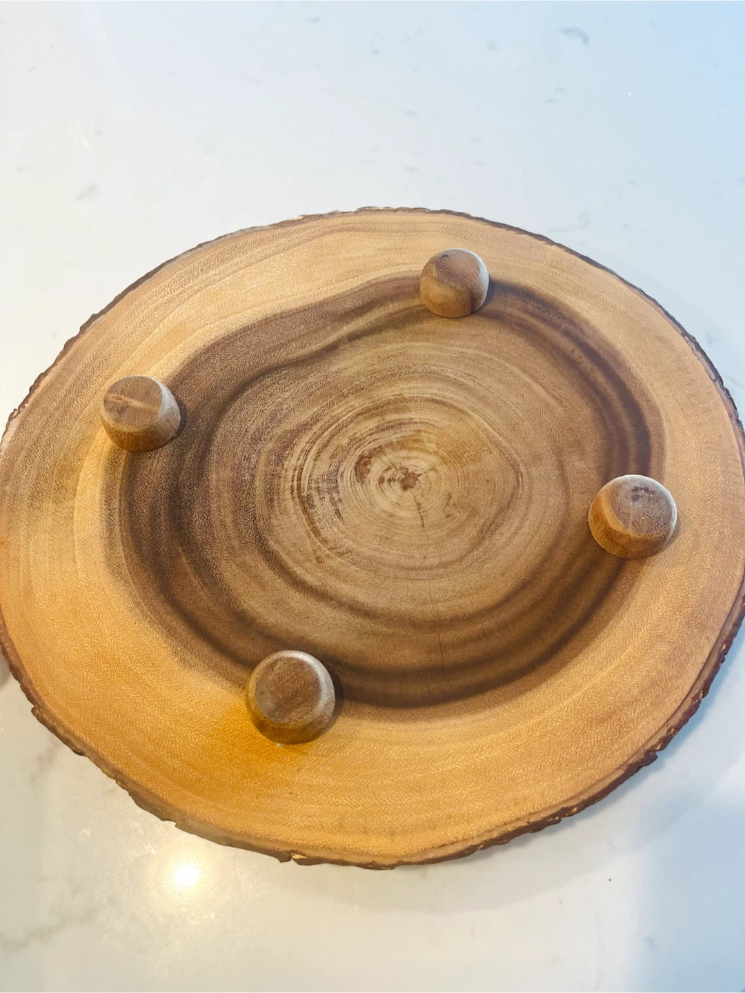 Acacia Wood Round Serving Board - photo 3